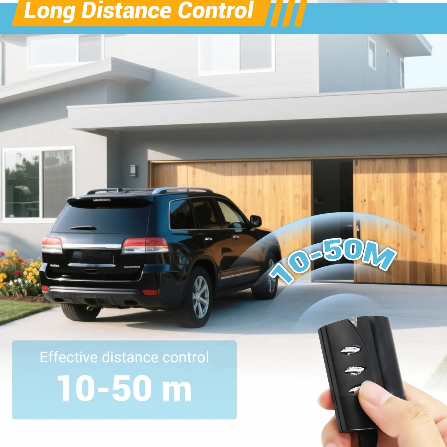 3PCS Mando Puerta Garaje 433.92 MHz, Mandos Puertas Automáticas Clonador Compatible con PUJOL Vario Black, Mars y Ocean, Mando Garaje Universal 3 Canales Fácil de Programar