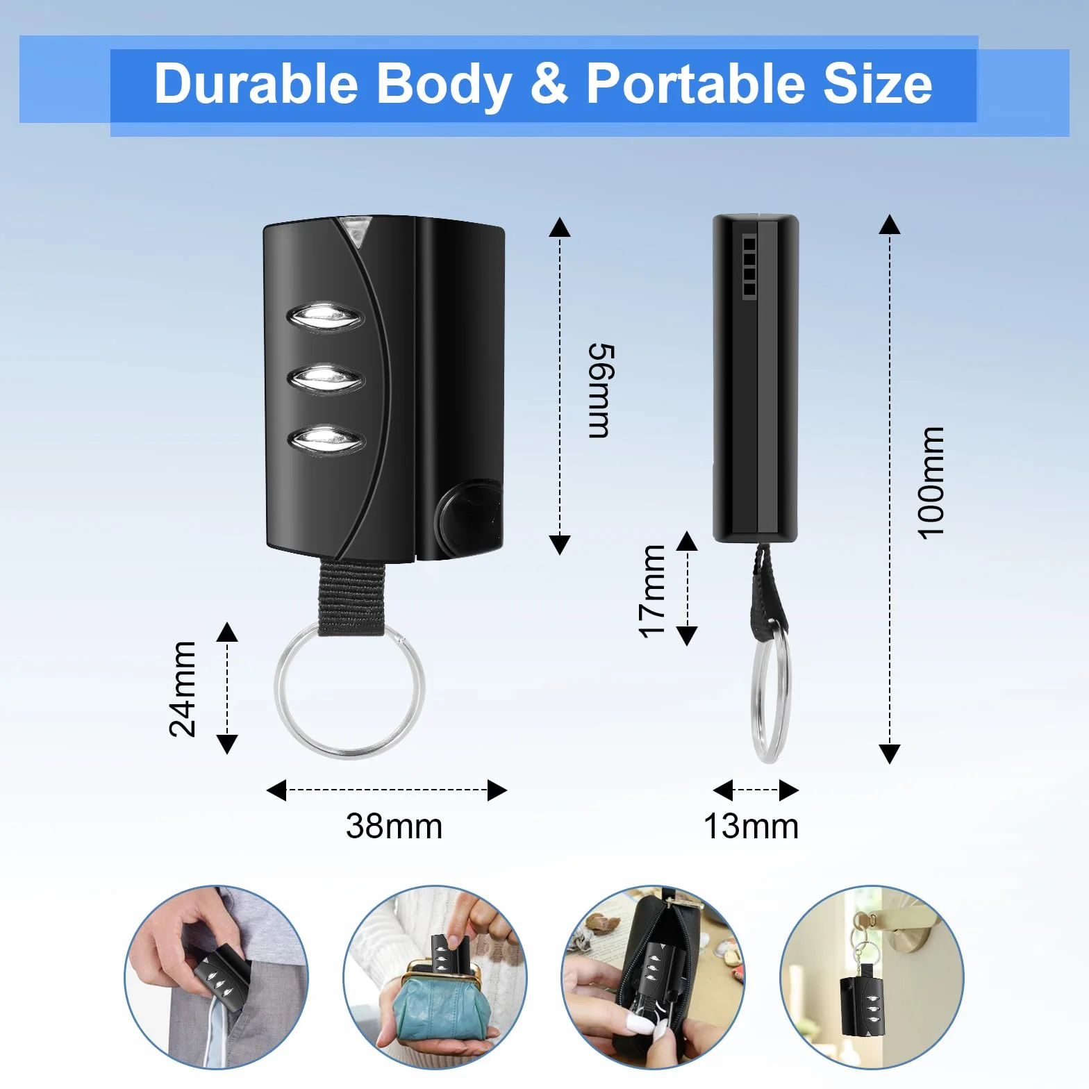 Mando a Distancia Only Compatible con PUJOL Vario,3 Canales Mando a Distancia de Garaje,Rolling Code(2 Unidades)
