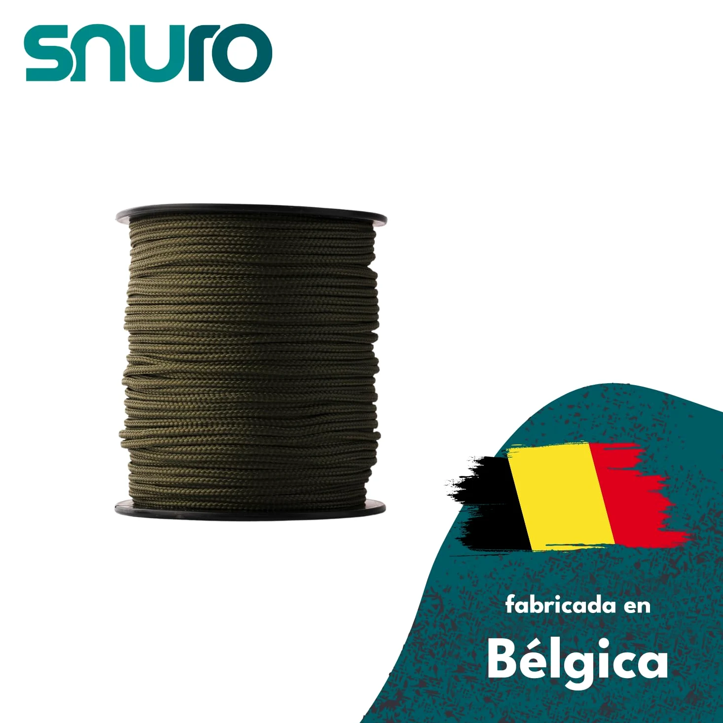 Cuerda de poliéster (3 mm, 100 m, color verde caqui), poliéster trenzado, fuerte, resistente a la intemperie y versátil, cuerda resistente a la intemperie, ideal para exteriores y supervivencia