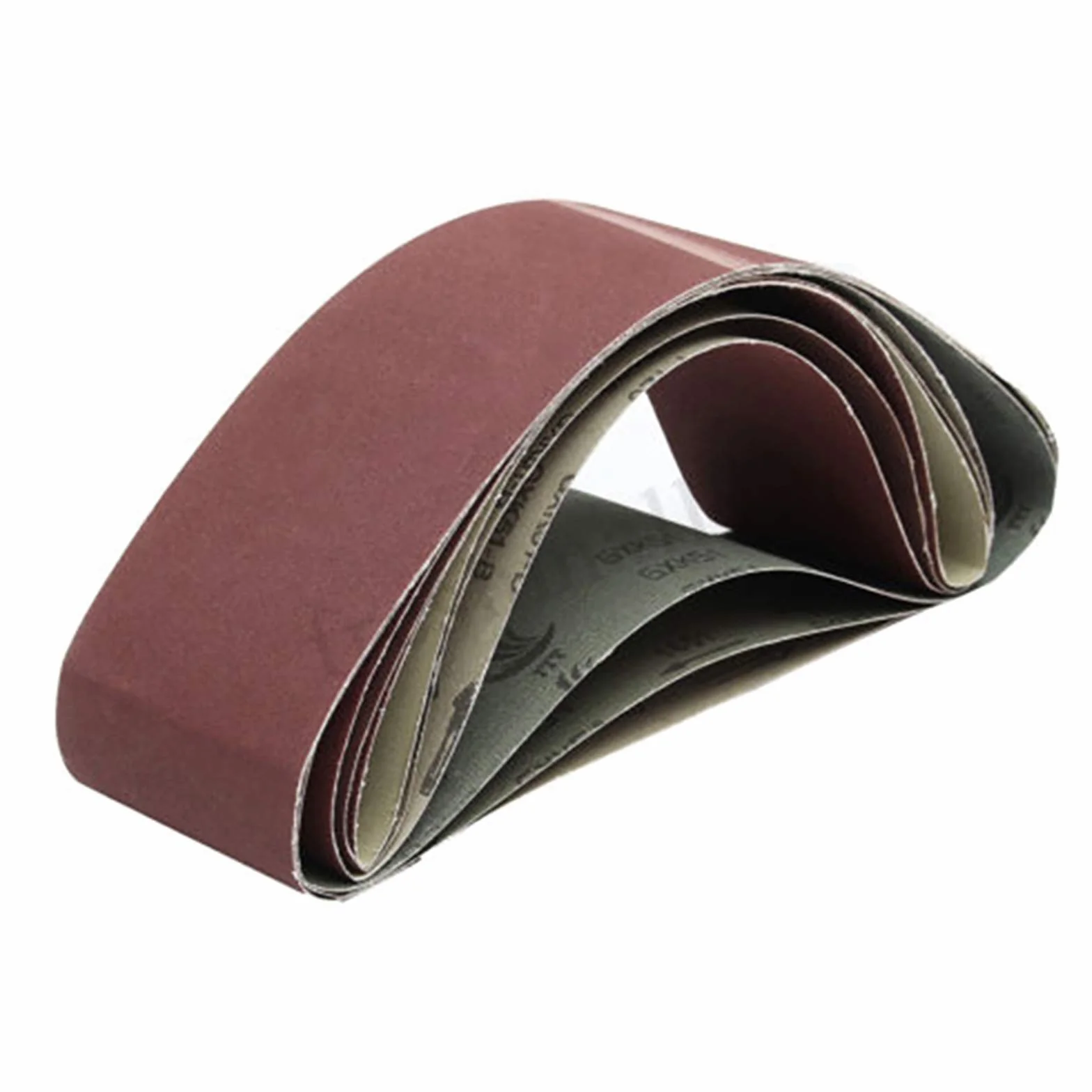 5 unidades de lijado almohadillas para lijadora de banda o cintas abrasivas, 100 mm x 915 mm 80 #