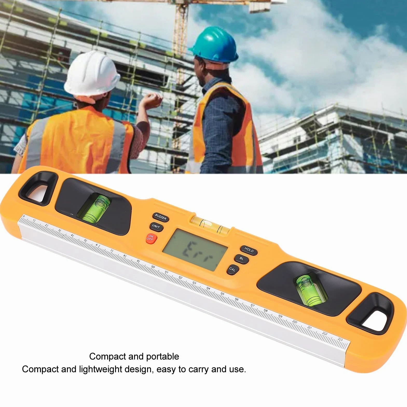POENVFPO Nivel Digital, Pantalla LCD, Nivel Electrónico Multifuncional y Transportador para Ángulos y Pendientes, Renovación del Hogar, Proyectos de Carpintería