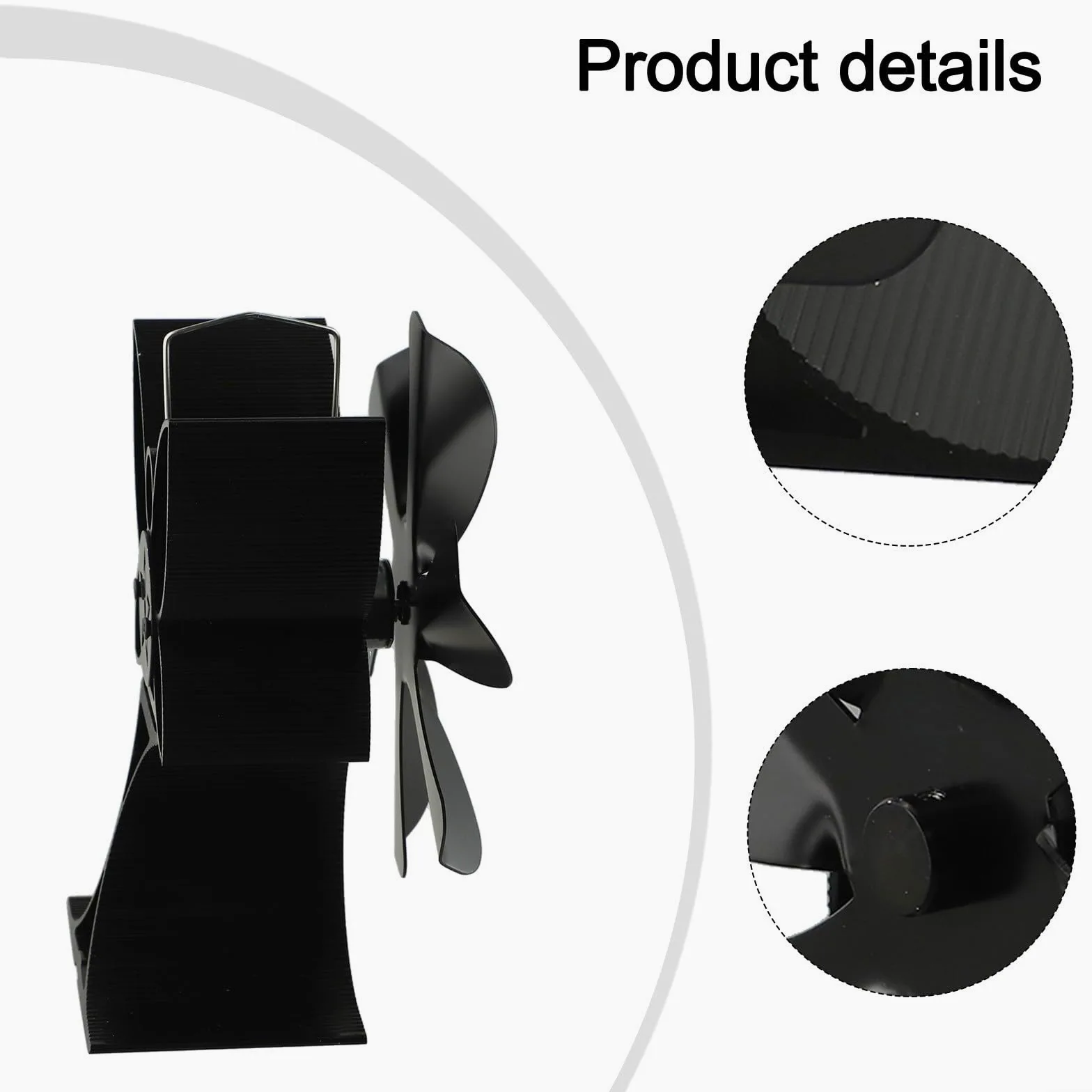 Ventilador de estufa alimentado por calor, ventilador de quemador de troncos con tecnología de arranque automático y funcionamiento autoalimentado