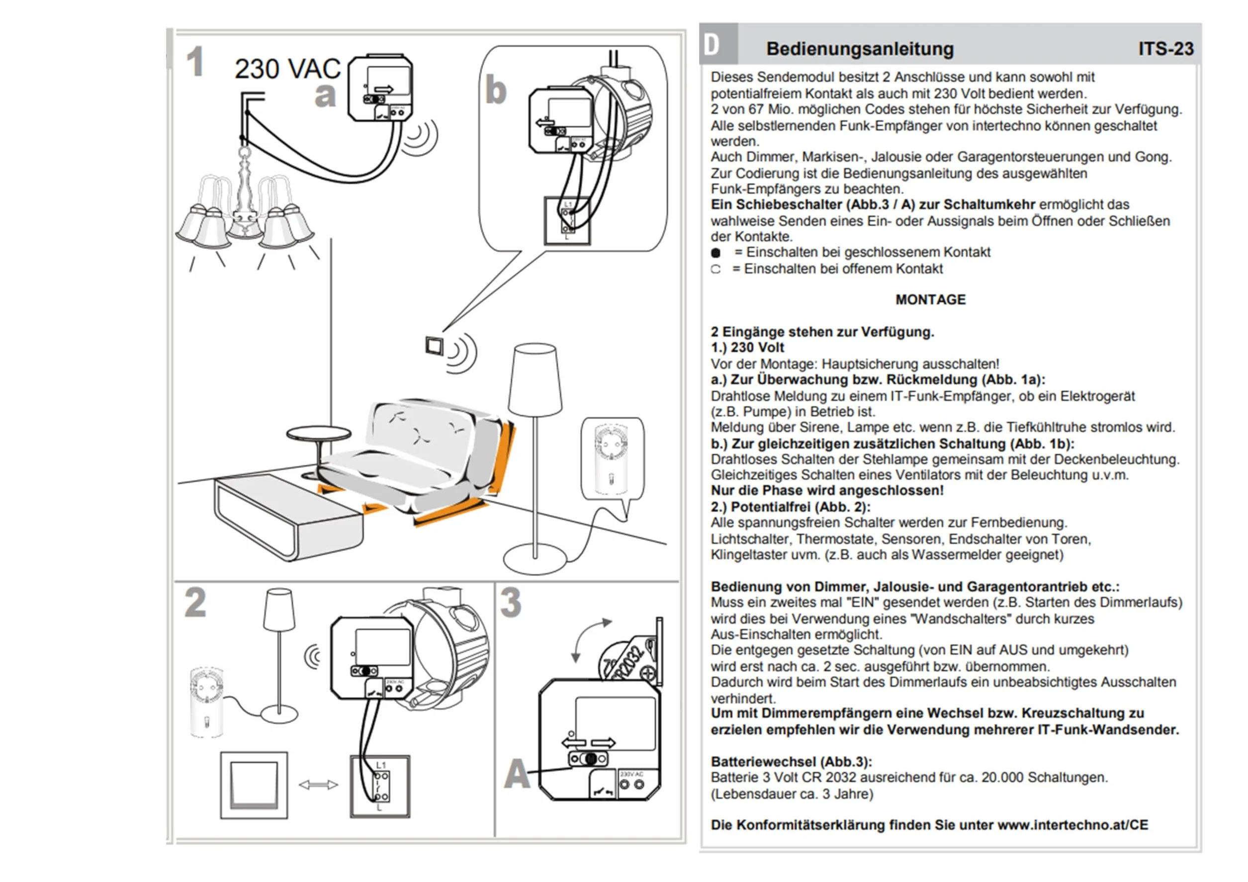 intertechno ITS-23 interruptor eléctrico - Accesorio cuchillo eléctrico