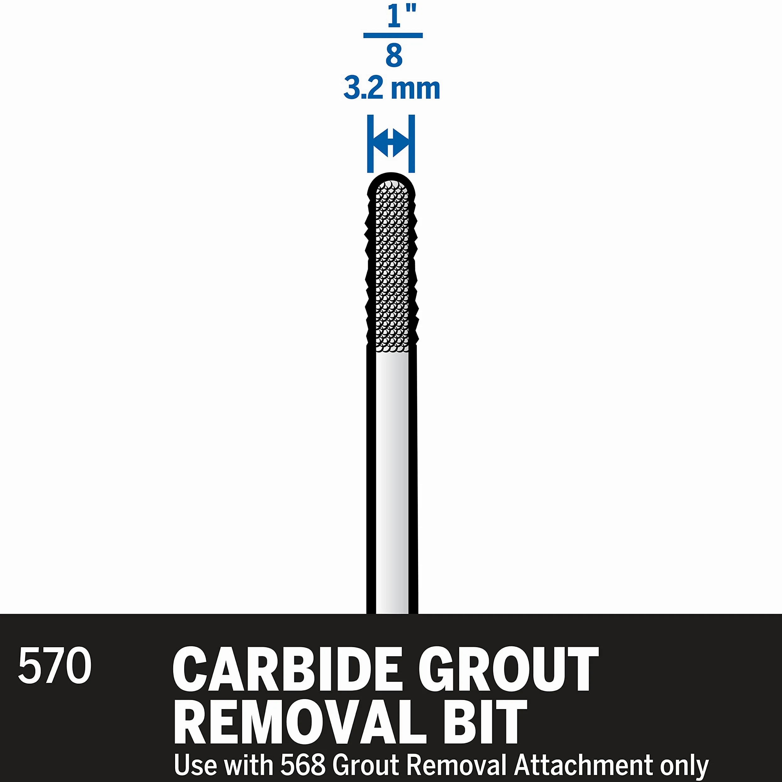 Dremel - Broca para quitar lechada (3,2 mm)
