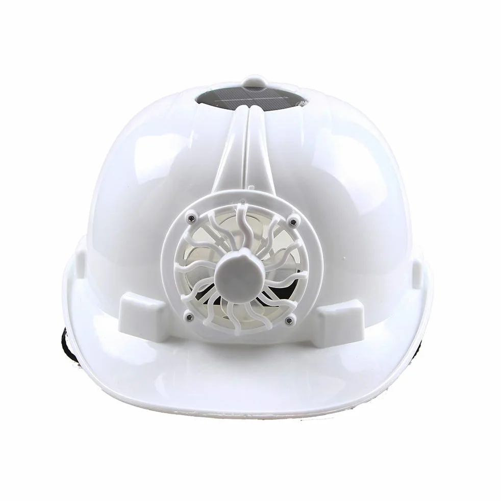 HYFAN Casco de Seguridad Transpirable con Ventilador Solar y Forro Ajustable extraíble (PP)