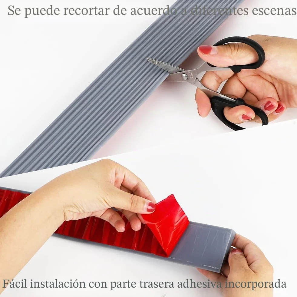 Rampa para umbral de puerta, 1,6 x 5,5 x 100 cm, perfil de transición, autoadhesiva, de goma antideslizante, para silla de ruedas, cochecitos, patinetes, gris