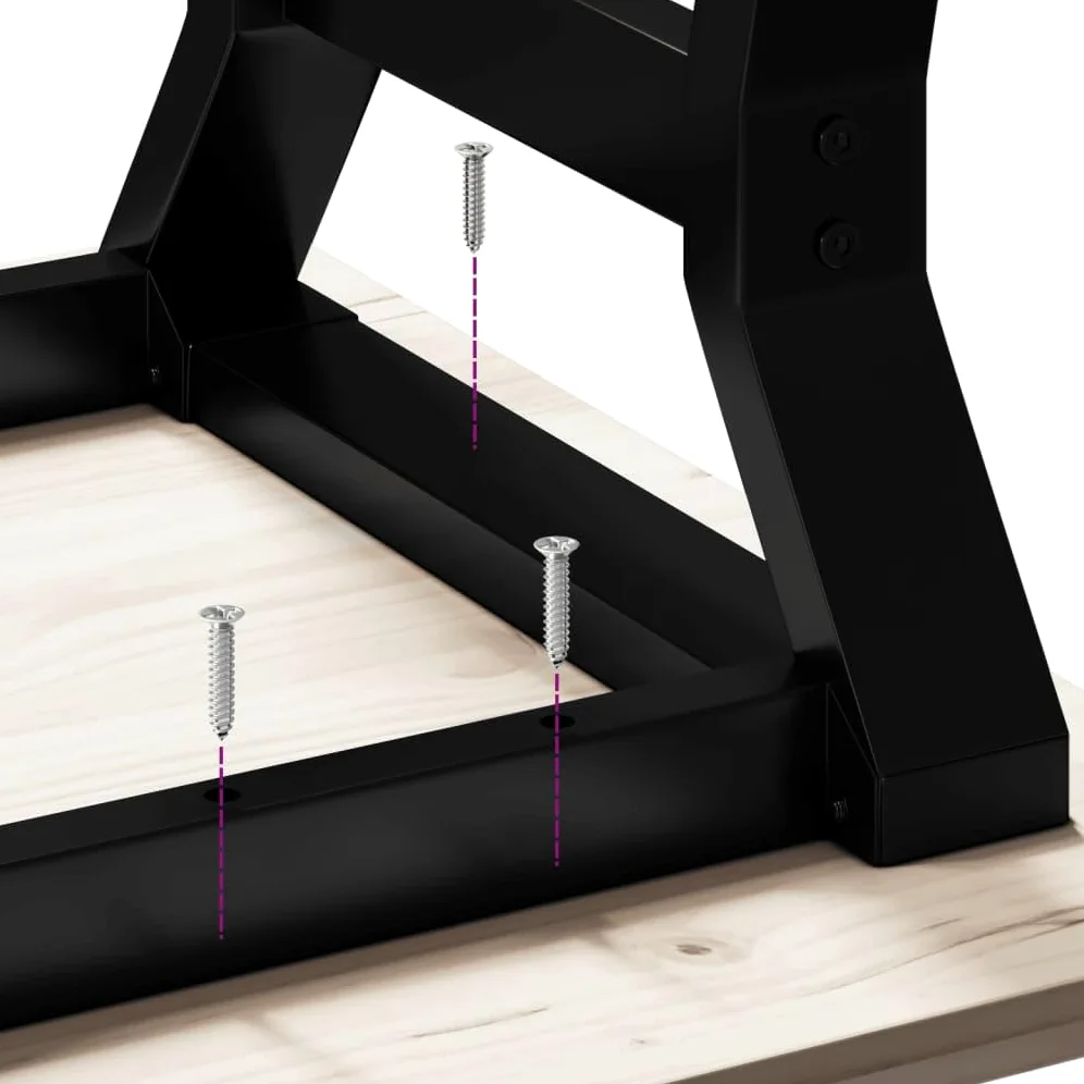 vidaXL Patas de Mesa de Centro Estructura Y Acero 70x60x43 cm, Pata de Mesa Auxiliar, Pata de mesita Auxiliar, Pata de Mesa de Metal