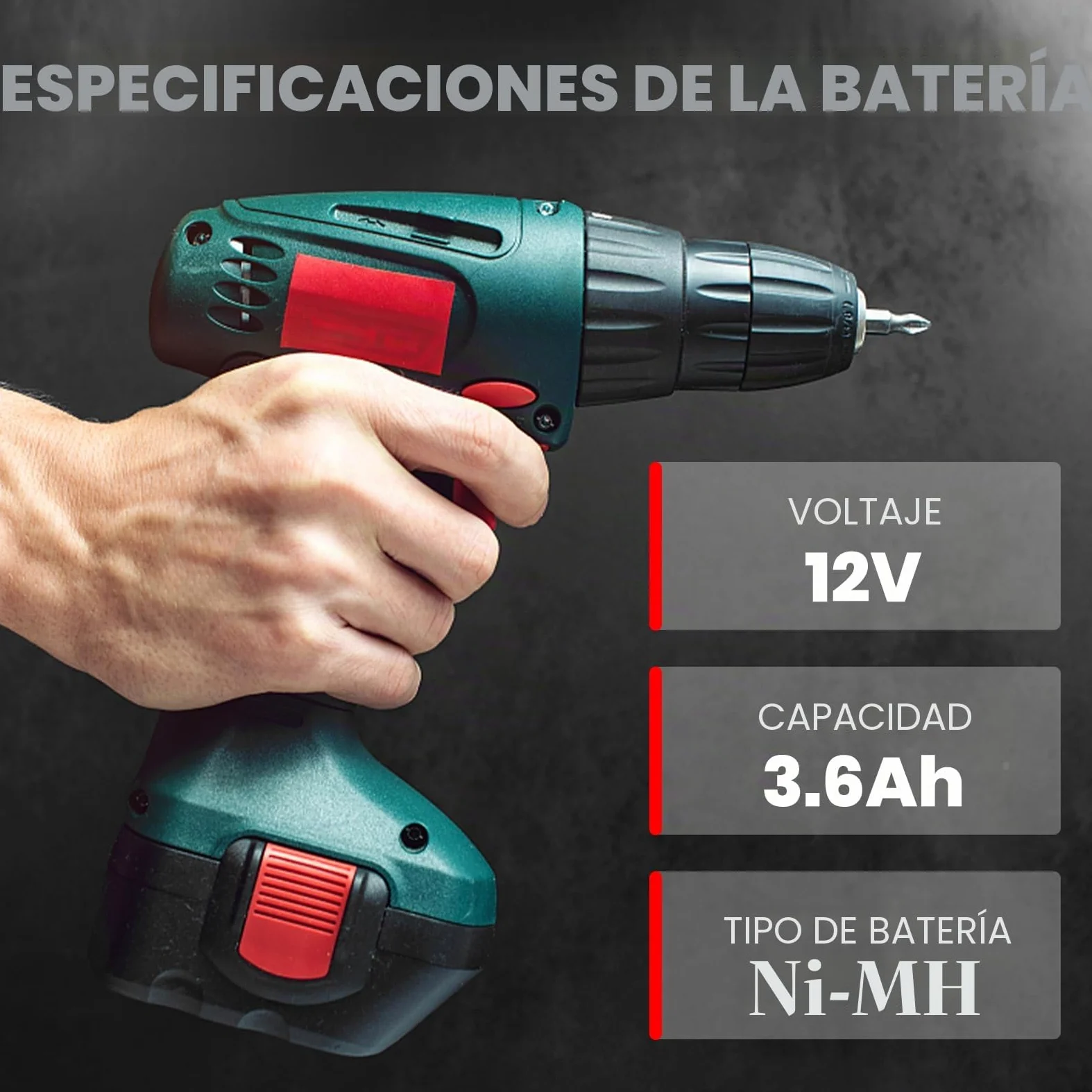 2X NI-MH de Repuesto para Bosch Bateria 12V 3.6Ah BAT043 BAT045 BAT120 BAT139 2607335542 2607335526 2607335526 2607335274 2607335709 GSR 12-2 12VE-2 PSR 12 GSB 12VE-2 22612 23612 32612