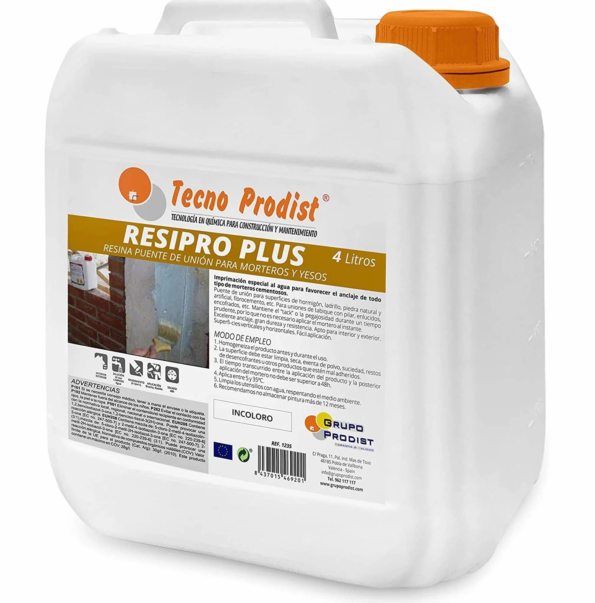 RESIPRO PLUS Tecno Prodist 4L Resina puente de unión adhesivo al agua