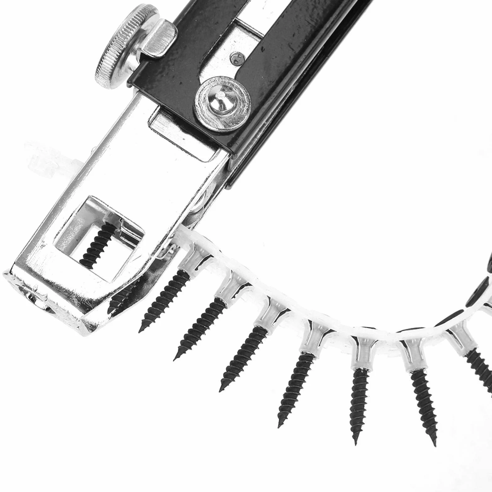 Pistola de tornillos de plataforma, Pistola de tornillos para paneles de yeso, Adaptador de cadena de tornillo de taladro de cadena de clavos automático para accesorio de taladro eléctrico