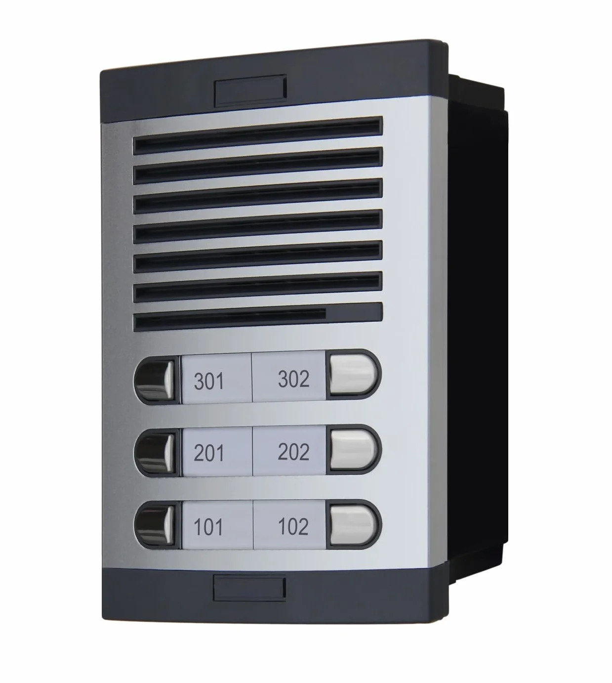 Portero Automático con Sistema de analogico 4+n, para comunidades Completo :Placa Calle,telefonillos Caja de empotrar y Fuente de alimentacion. gran calidad de fabricacion (4D viviendas)