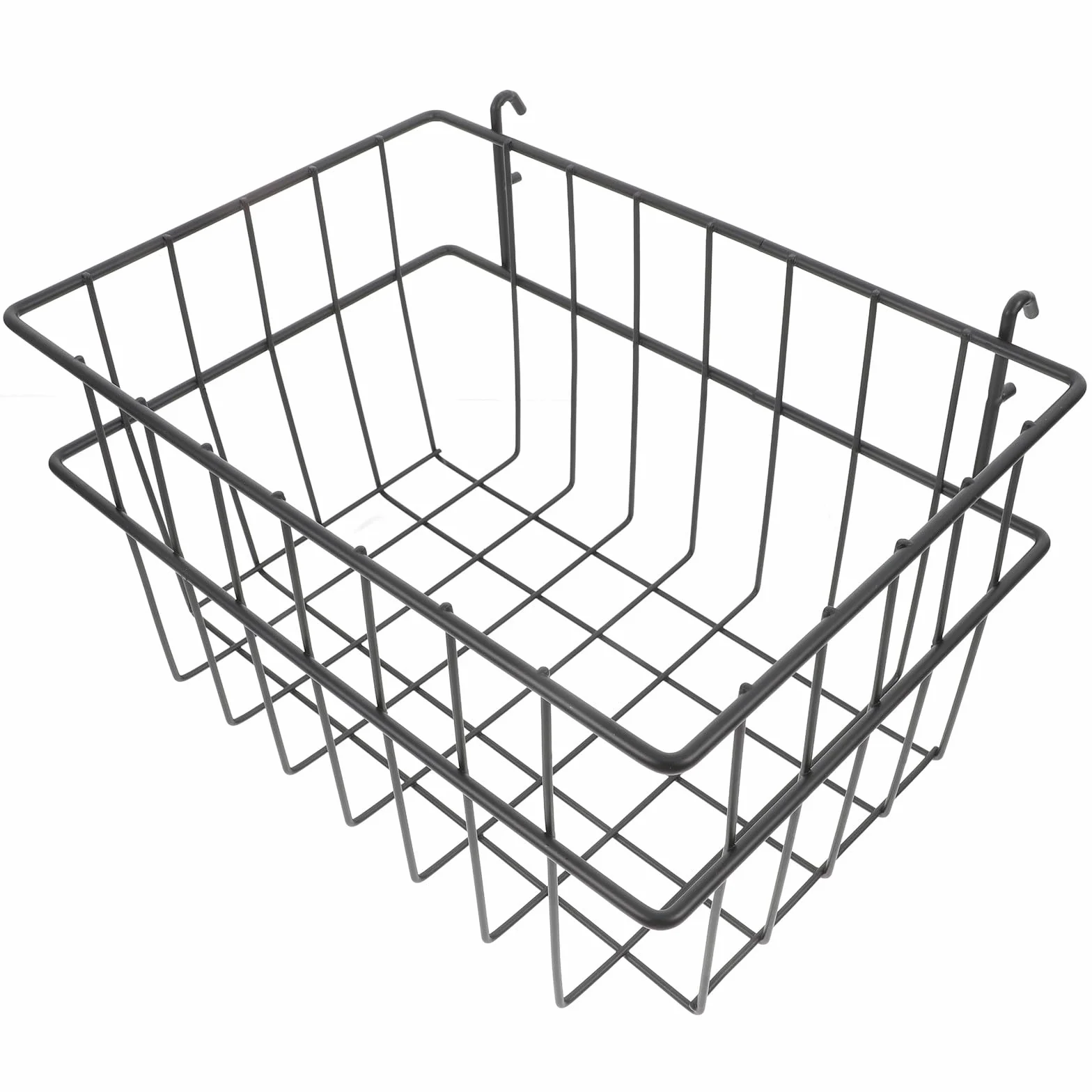 Cestas de Almacenamiento para Panel Perforado sin Taladro Organizador Metálico Negro Grande Cesta de Hierro para Garaje Cocina y Oficina Accesorios para Rack de Pared