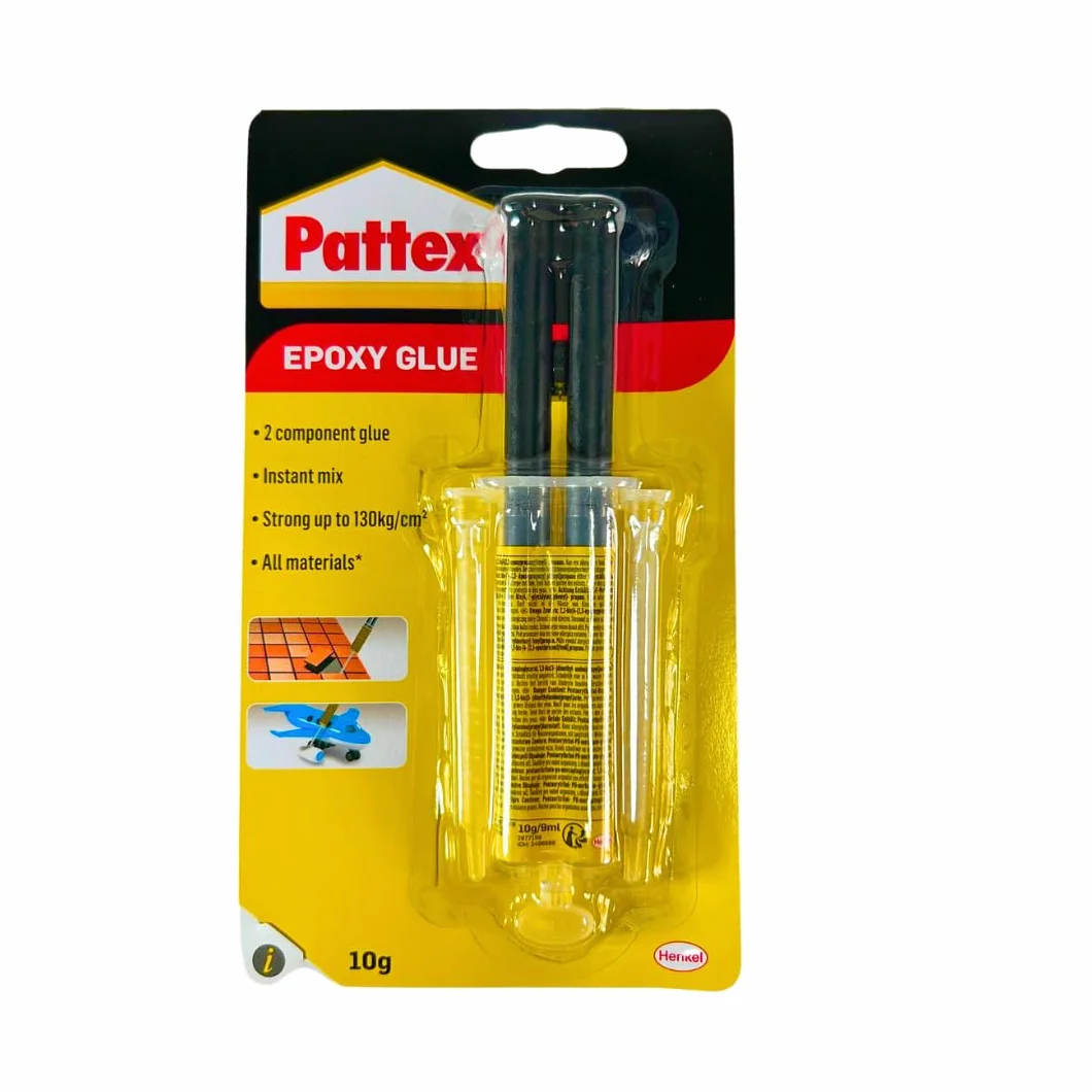 Pattex 1 pegamento epoxi dos componentes para madera, metal, piedra, cerámica y plástico* 10 g