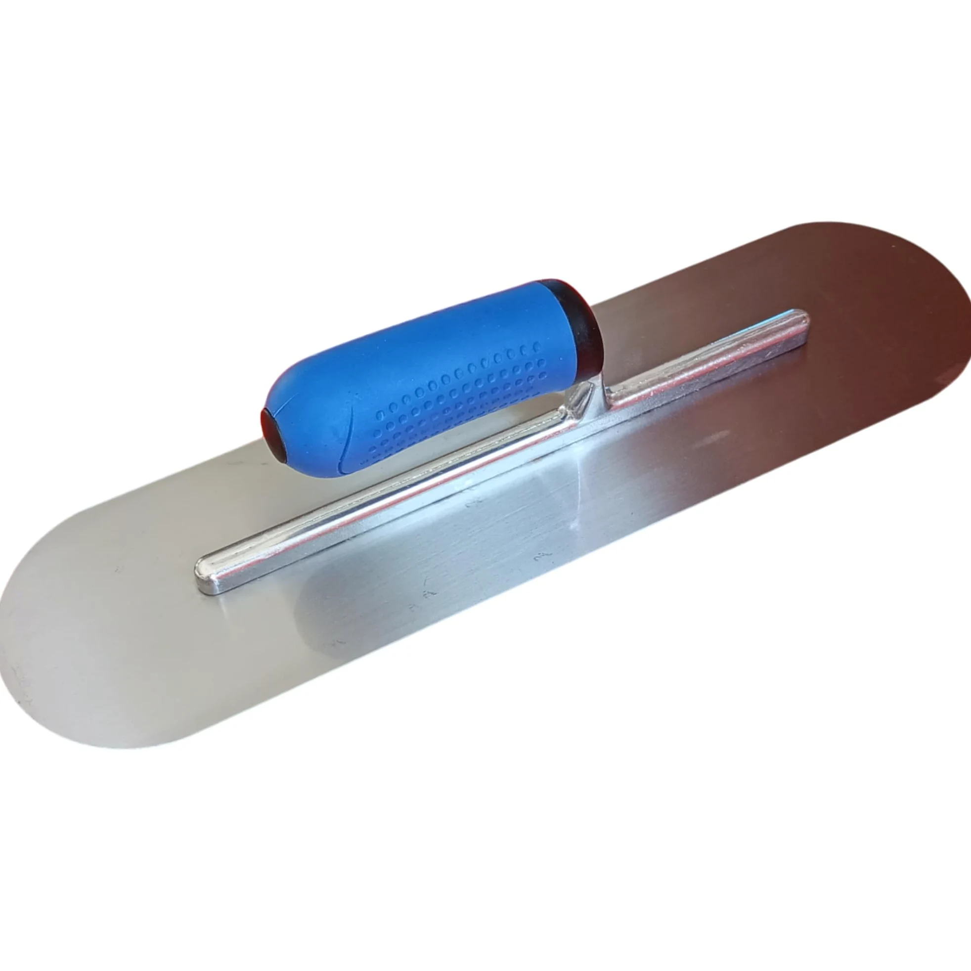 Llana Alisadora de Acero Inoxidable 40,6 cm – Mango Suave Antideslizante – Paleta, Fratasadora para Hormigón y Yeso, Herramienta Profesional de Construcción (40,6 x 10,2 cm)