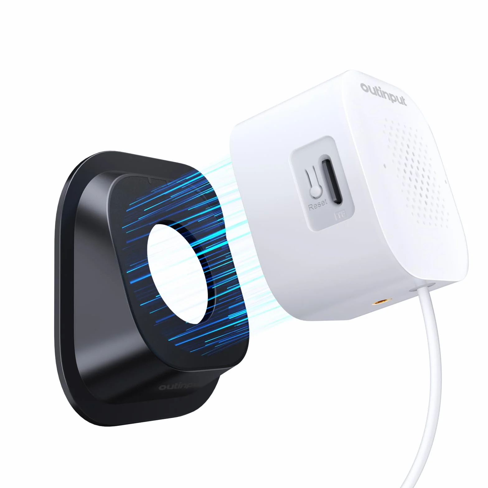Outinput Solo cámara de seguridad para ventana de cámara, dirección 18 grados hacia abajo, montaje adhesivo (negro)