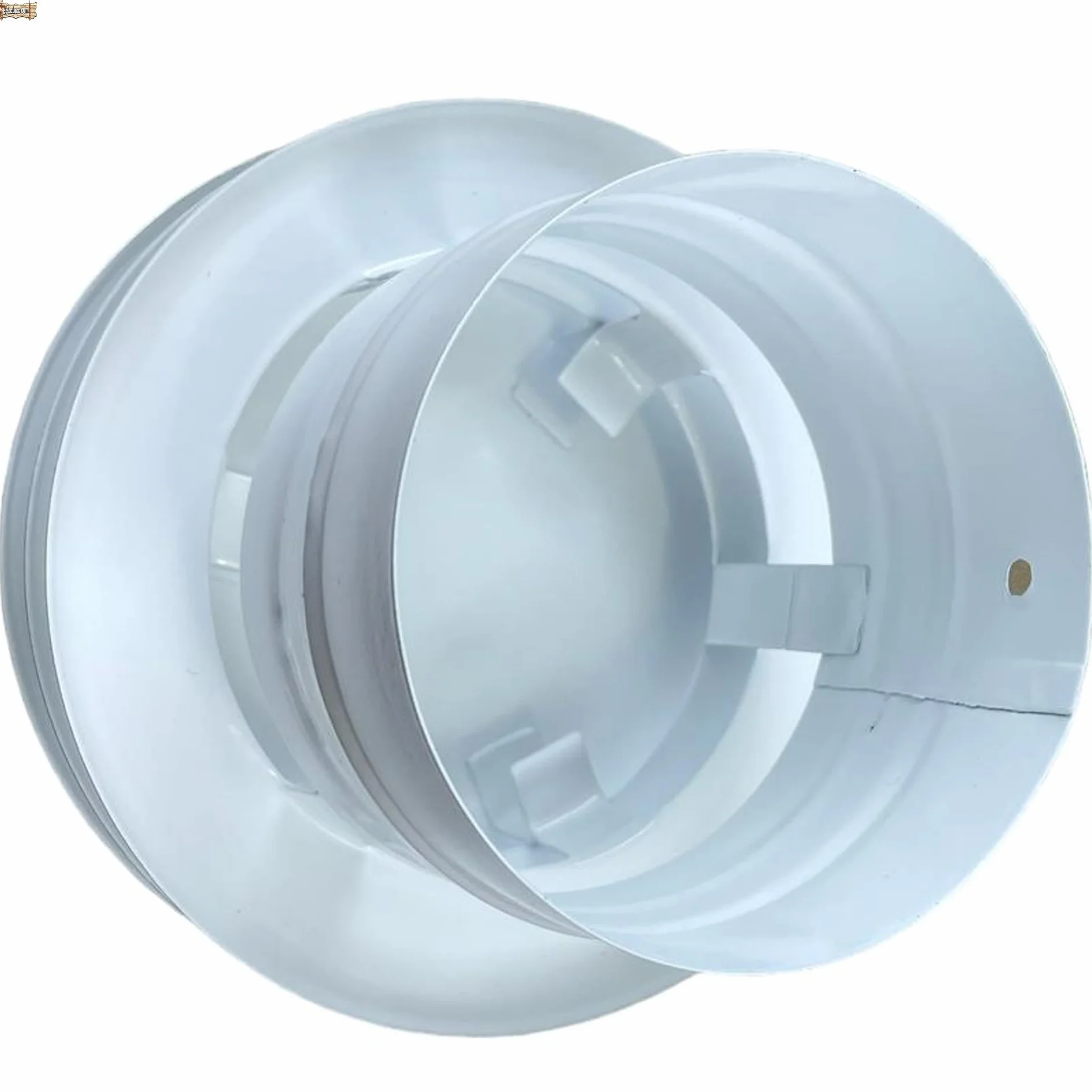 BricoLoco.com Sombrerete deflector antirrevoco Ø 100 mm., caldera, campana extractora o chimenea. Deflector de 3 aros para salida de aire, humos o gases. Chapa lacada en blanco (Ø 100 mm)