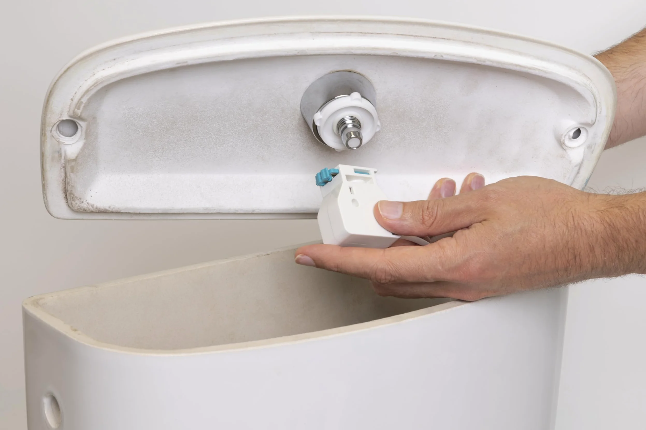 Conjunto de Descarga con Válvula Flotadora + Mecanismo de Inodoro con Cable y Botón Pulsador 3/6 L | Ahorro de Agua | Compatible con Cisternas | NOYON & THIEBAULT
