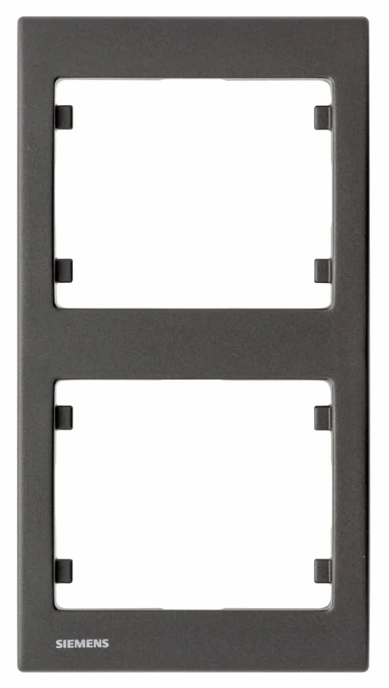 Siemens Delta Iris Placa doble vertical gris antracita