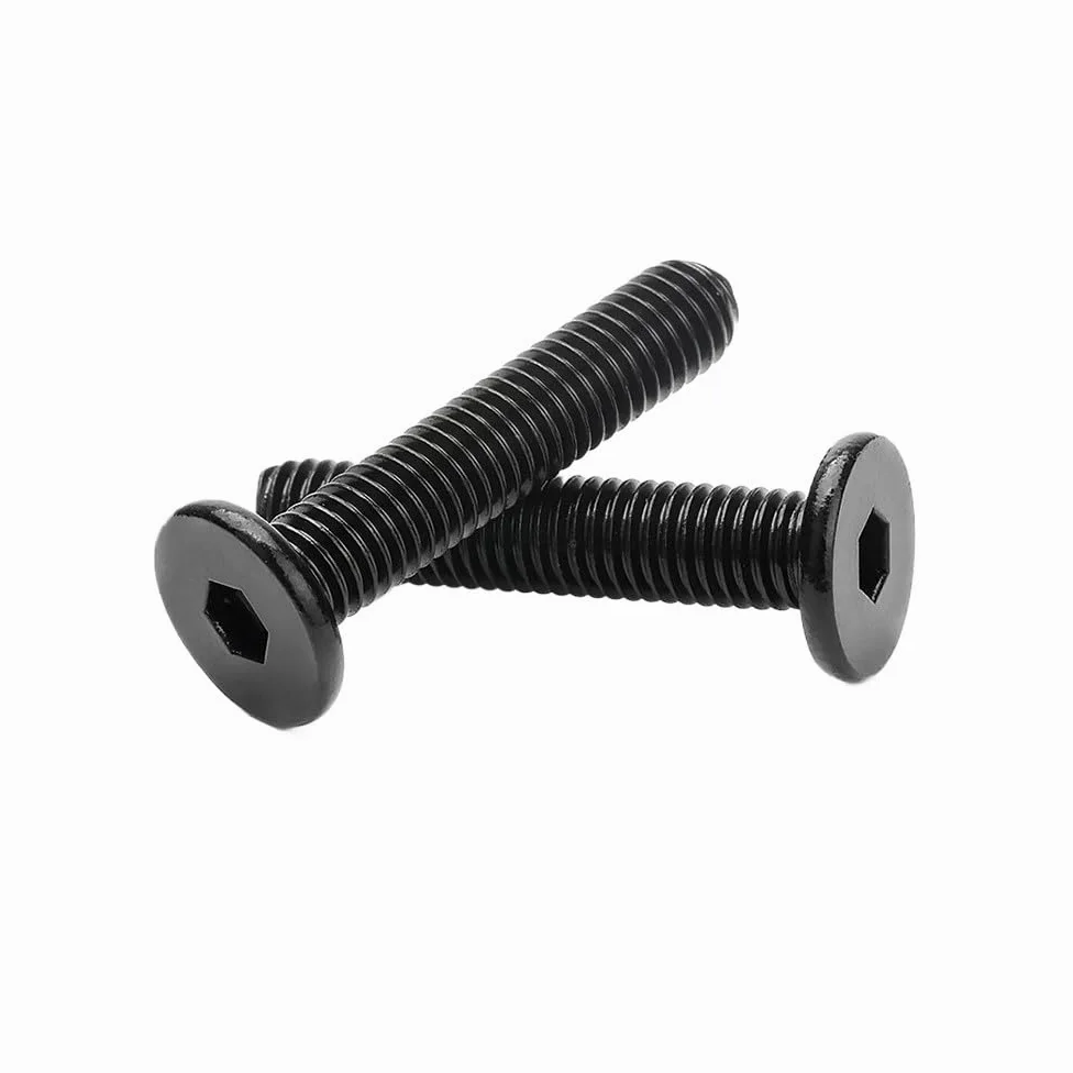 M2 / M2.5 / M3 / M4 / M5 / M6 / M8 Tornillos de cabeza plana avellanada de acero 10,9 negro (M2,5-0,45 x 35 mm - 100 piezas)