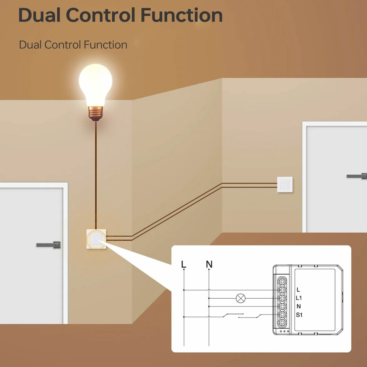 Módulo de interruptor inteligente de 150 W con regulador de intensidad de luz inteligente Zigbee, módulo de interruptor LED de 1 marcha, 2 vías, WiFi, Smart Alexa, DIY, miniregulador de