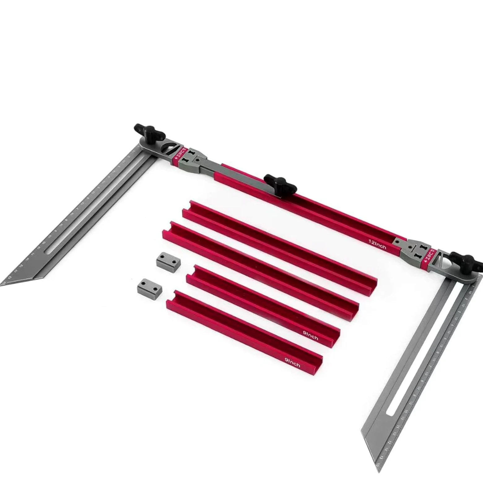 Qianly Plantilla para Escalones, Herramienta, Medidor de Escalones para Tabiques de Esquina,