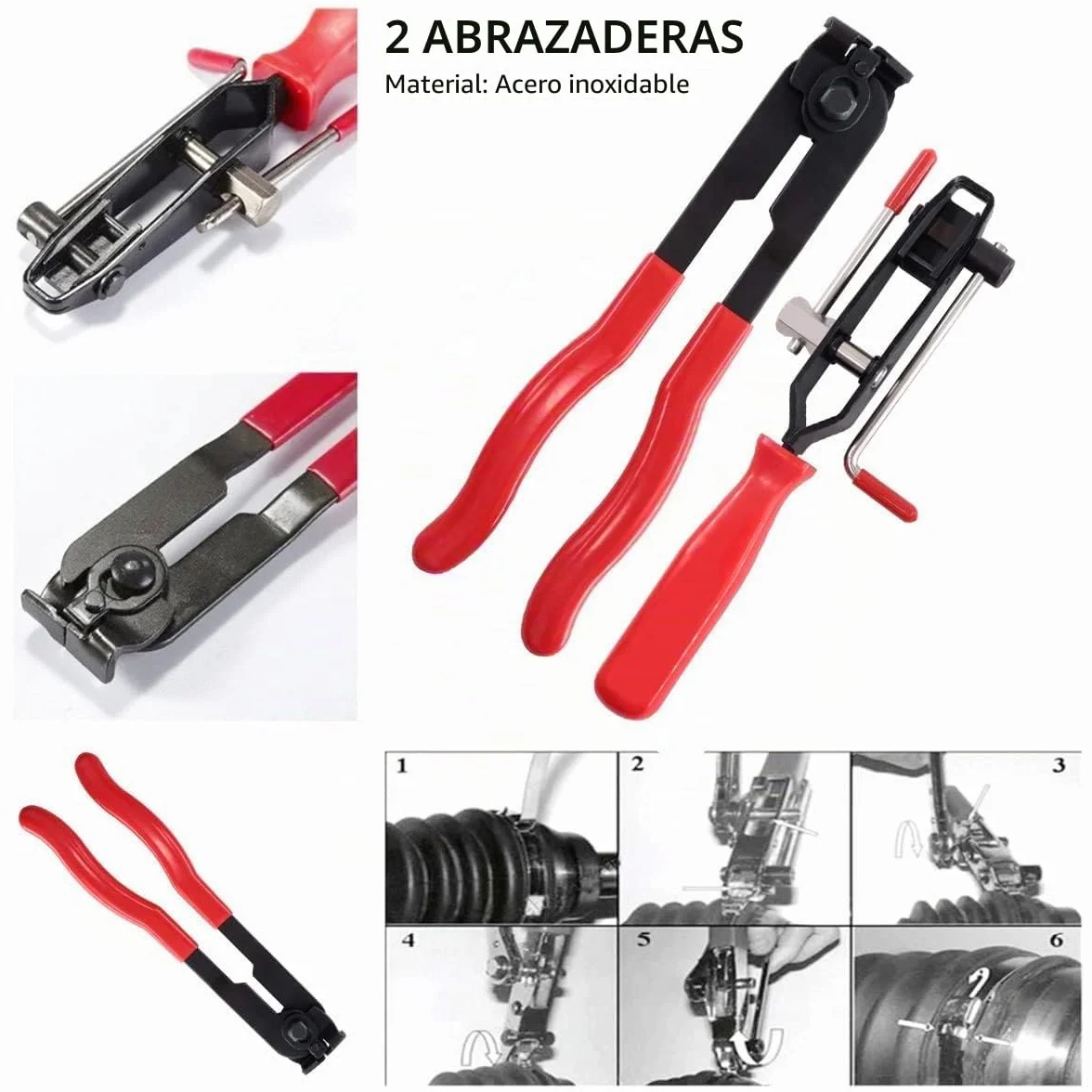 Conjunto de 22 piezas de Abrazaderas Metálicas para Tubos, Alicates Abrazaderas Coche, Abrazaderas Metalicas para Tubos, Que Incluye Sargentos de Apriete Metálicos Ajustables y Tenazas
