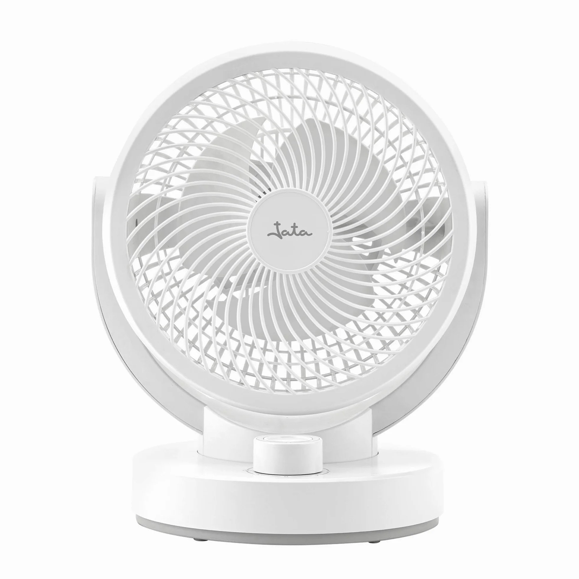 JATA JVCA1815 - Circulador de Aire Compacto 40 W, Ventilador Potente Silencioso, 3 Velocidades, Oscilación Automática, Cabezal Inclinable 90º, Alto Caudal 1444 m³/h