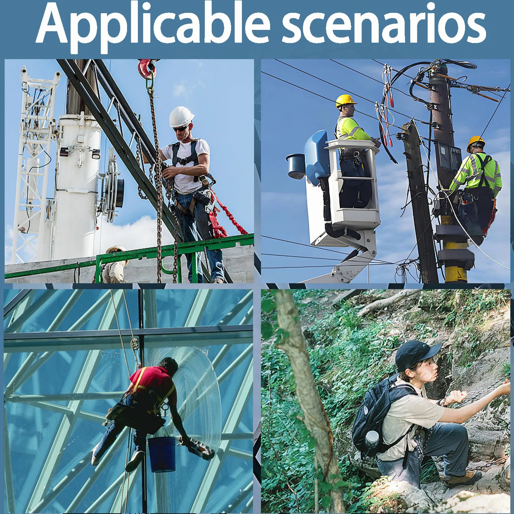 Dispositivo Anticaidas Retráctil Seguridad Linea de Vida 10m 150KG Homologado Gancho Autoblocante Limitador Caída Personal Trabajos Aéreos