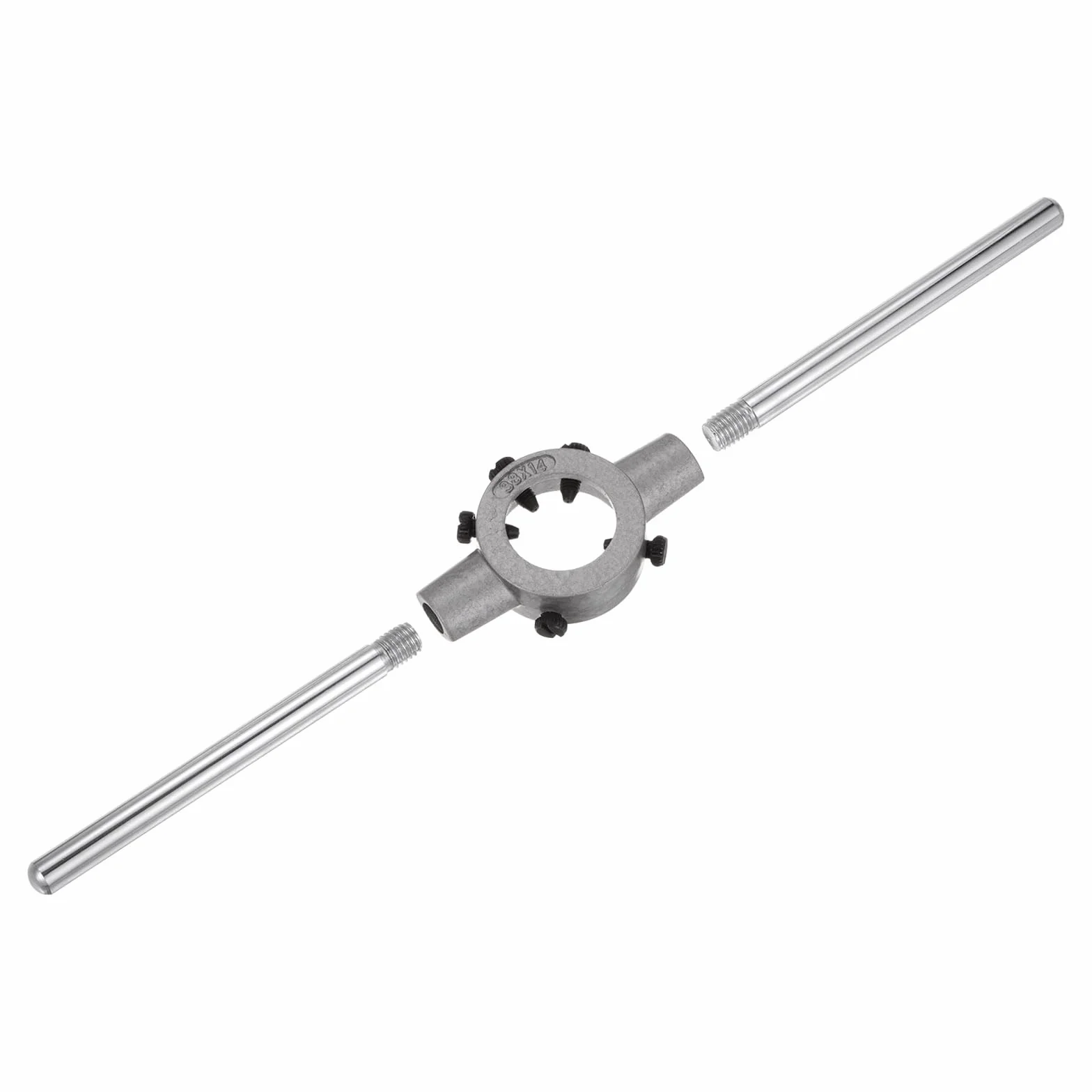 QUARKZMAN Juego de Llaves de Mango para Terrajas, Terraja Redonda 1/2-20 UNF y Porta Terrajas de 38mm (Compatible con Terrajas de 1/2"-5/8" (UNC/UNF) / Métricas M12-M14)