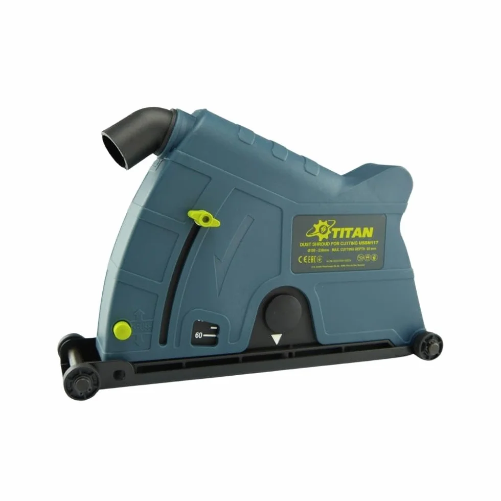 Titan USSN117 – Campana de extracción universal para amoladora angular, 230 mm, perfecta para trabajos de lijado y separación, protección contra el polvo