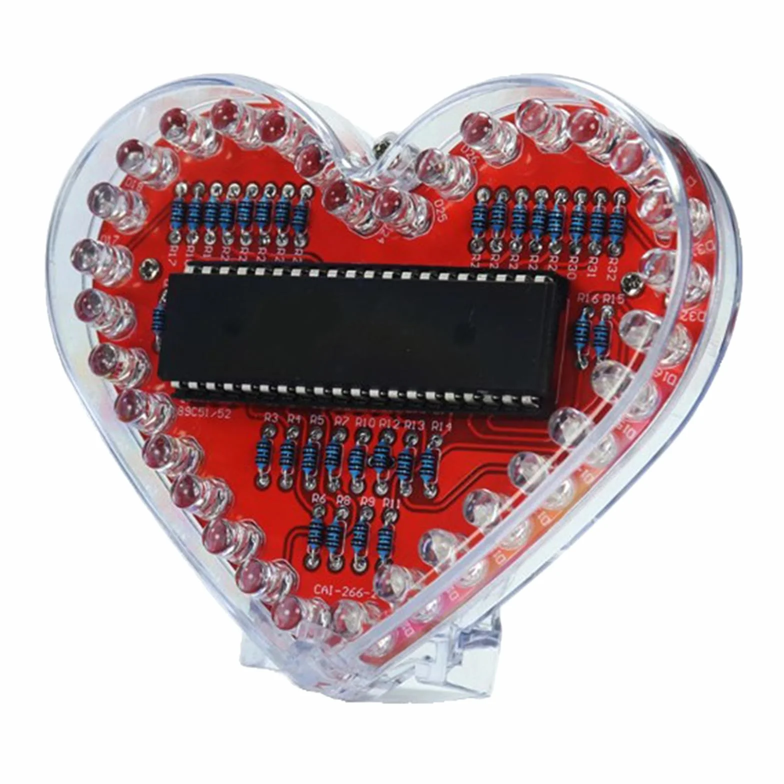 Kit de manualidades de luz LED RGB en forma de corazón, fácil montaje, juego de práctica de soldadura para el día de San Valentín y el día de la madre, kit electrónico de soldadura para manualidades
