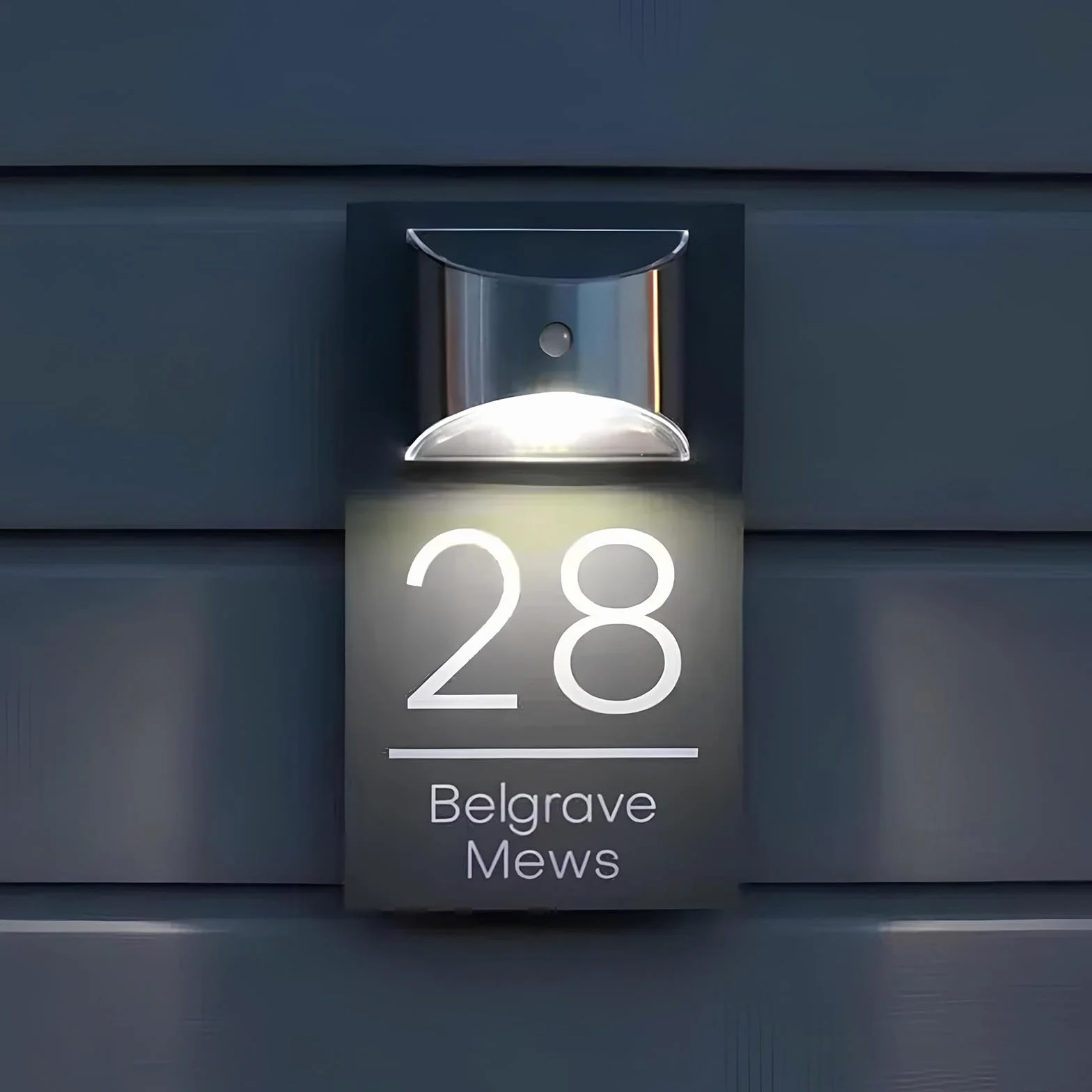 Letrero Solar Personalizado Para Casa Con Luz Solar,Letrero Solar De Dirección Iluminado,Números De Dirección De Casa,Nombre De Calle, Iluminación Led Contemporánea Para Casa,Oficina, Hotel,Cuadrado