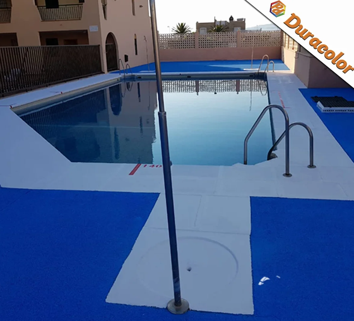 Pintura Durapool para Piscinas a Base de Agua - Color Azul - 4 Litros - Secado Rápido - Durabilidad al Contacto del Agua - Acabado Mate - Pintura de Piscinas - Duracolor