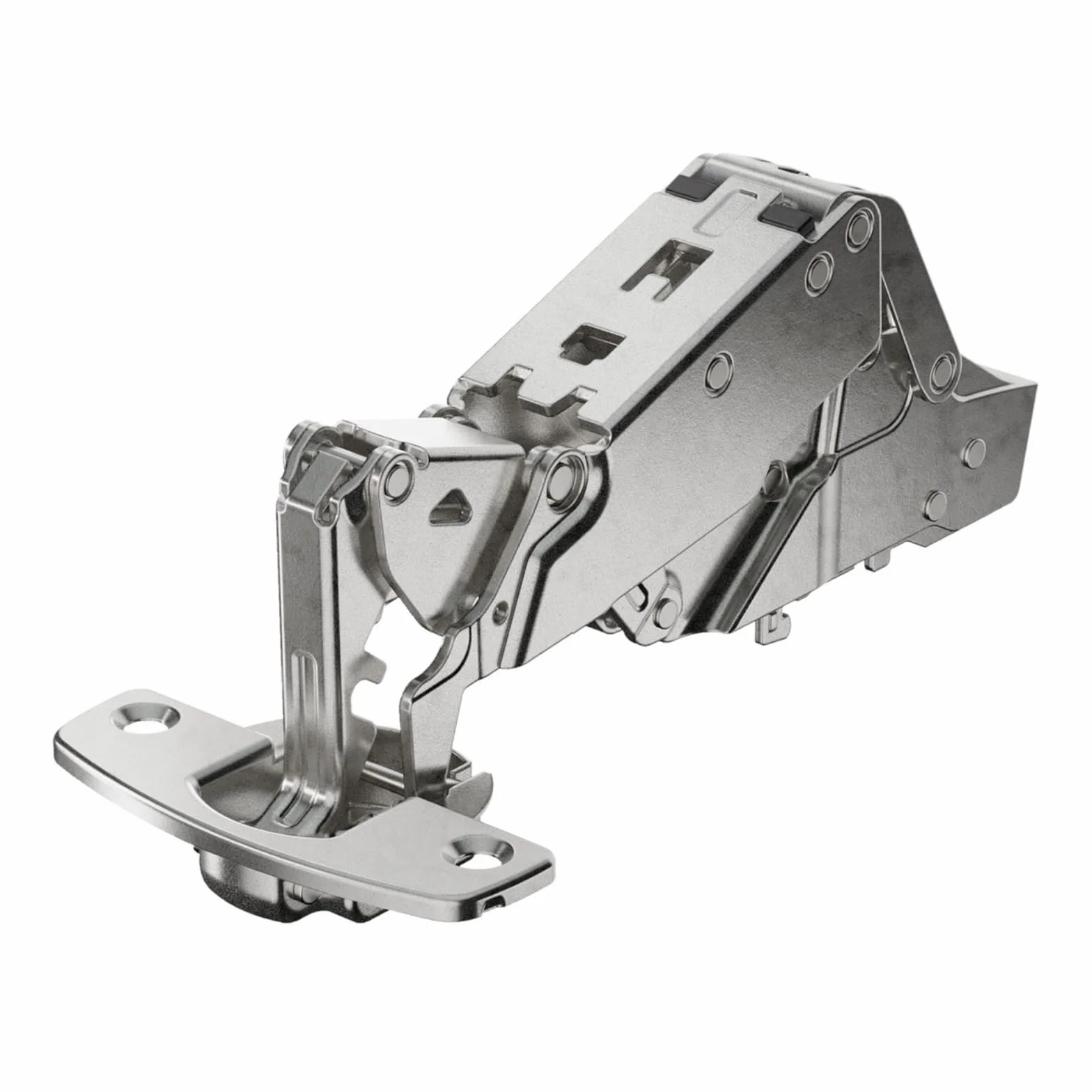 Hettich Sensys 8657i Bisagra de gran angular 165° con amortiguación, montaje entrepaño, versión B3 (acodamiento 3 mm), esquema TH 52 x 5,5 mm, para atornillar, Art. 9099550
