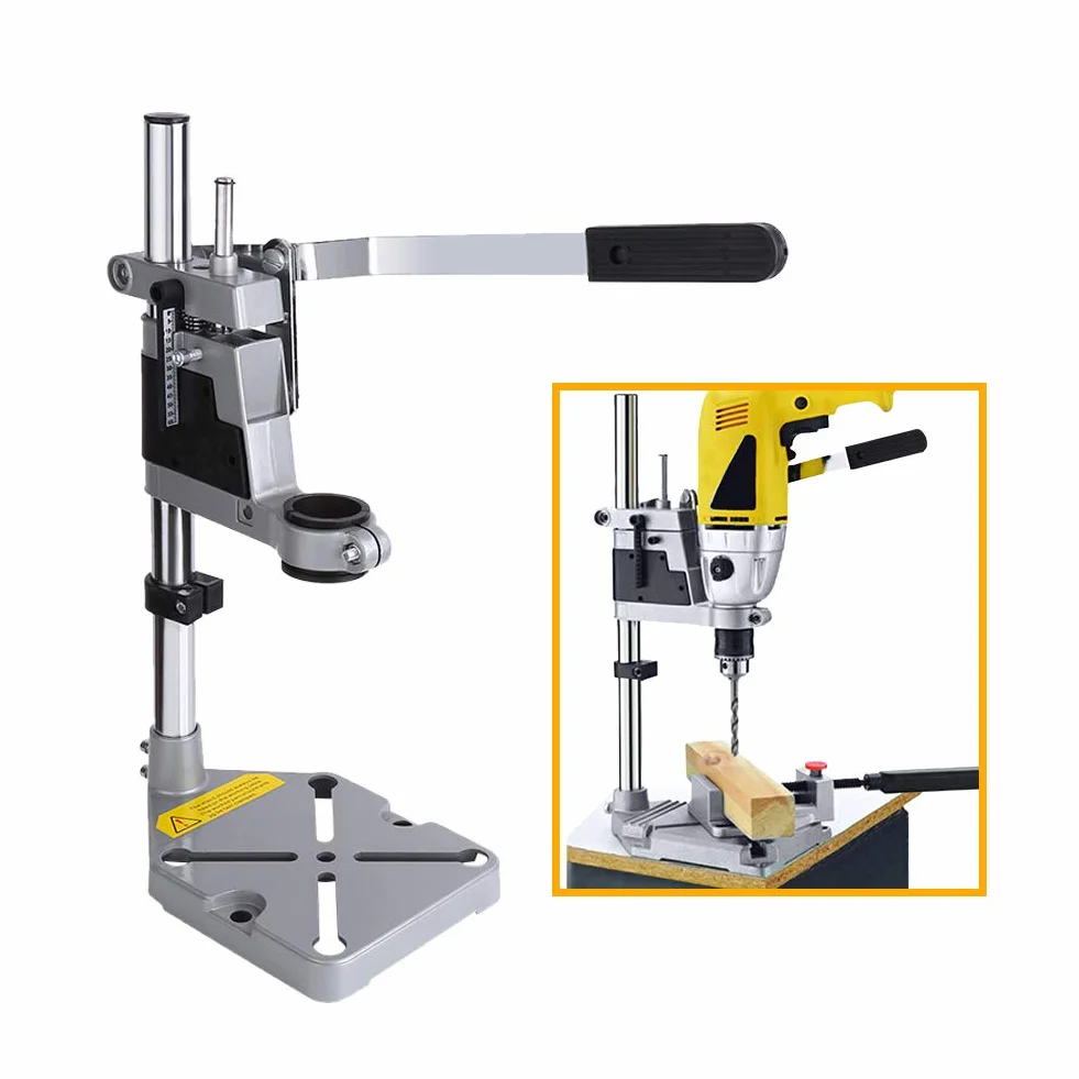 Soporte de Taladro Ajustable Greensen, Soporte de Banco para Taladro con Tornillo de Bancada, Herramienta de Bricolaje para Taladros Universales, Prensa Manual para Fijación Estable