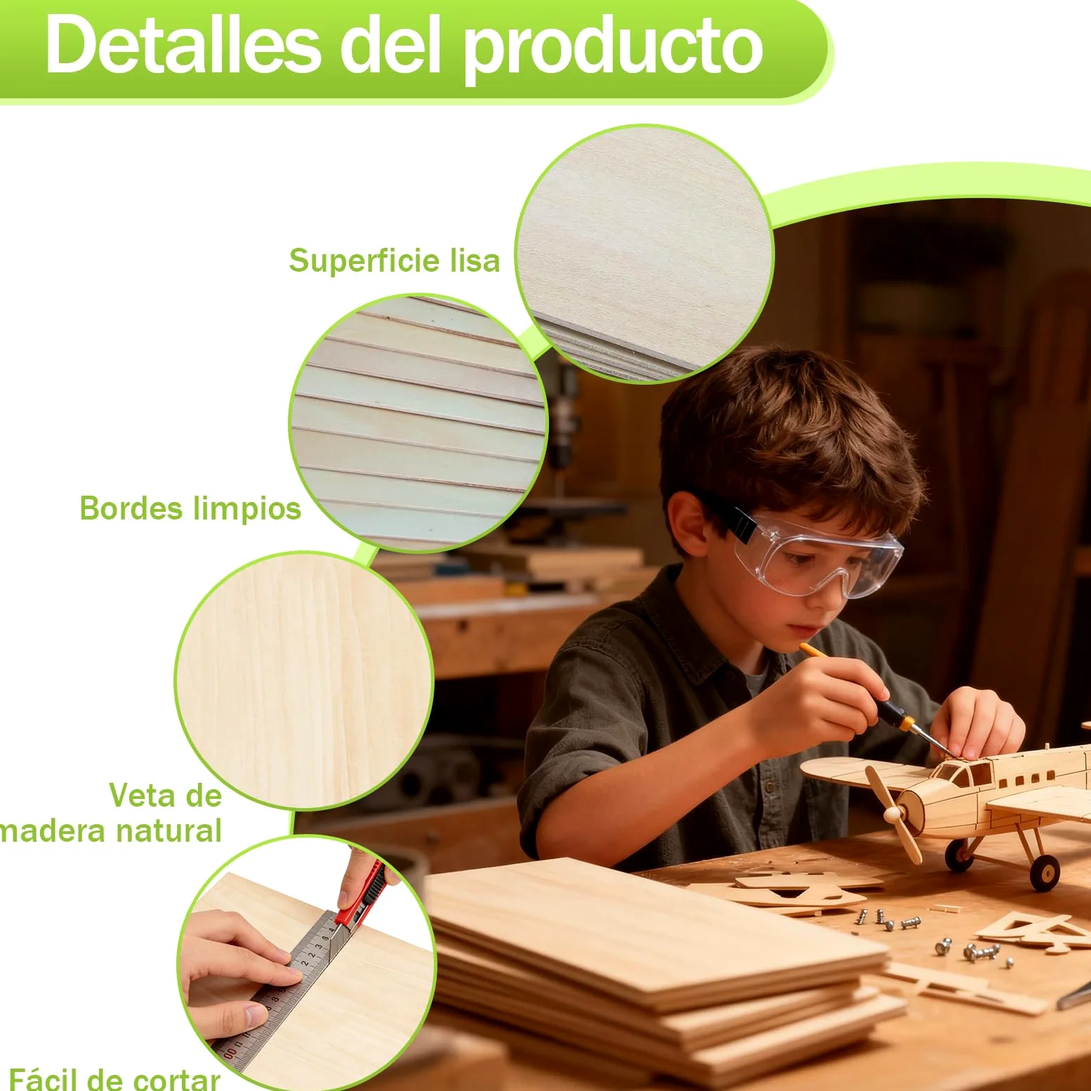 12 Piezas Lámina De Madera Contrachapada De 3 mm, Formato A3, Adecuada Para Manualidades, Carpintería, Corte Láser, Pirograbado, Modelismo, Regalos, Decoraciones Y Pintura(420 X 300 mm X 3 mm)