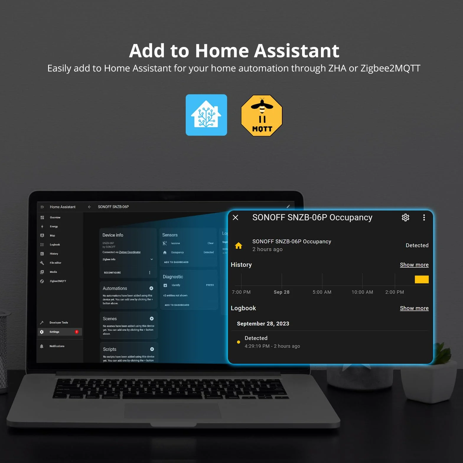 SONOFF SNZB-06P Zigbee Human Presence Sensor, Requires ZBBridge-P, Supports Alexa Google Home