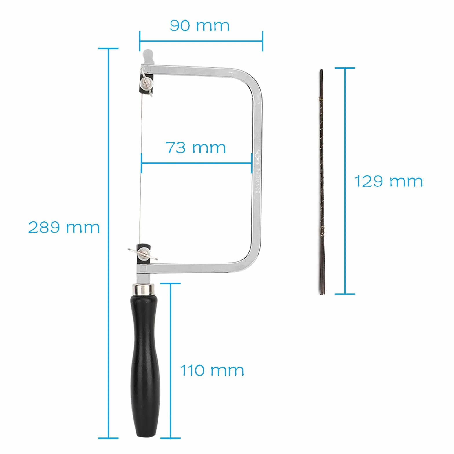 Hojas de sierra portátiles para joyería,sierra de metal para cortar anillos de cera,herramienta de mango en forma de U negra tallada con alambre para joyería para procesamiento de joyas