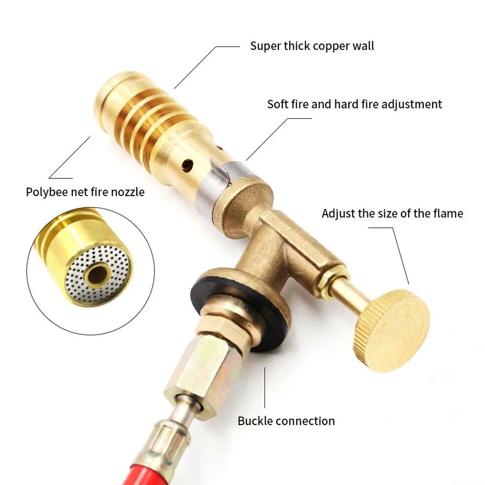 MAP Pro - Antorcha de gas propano para soldadura con manguera de 5 pies, gases disponibles, propano, gas combustible Map/Pro