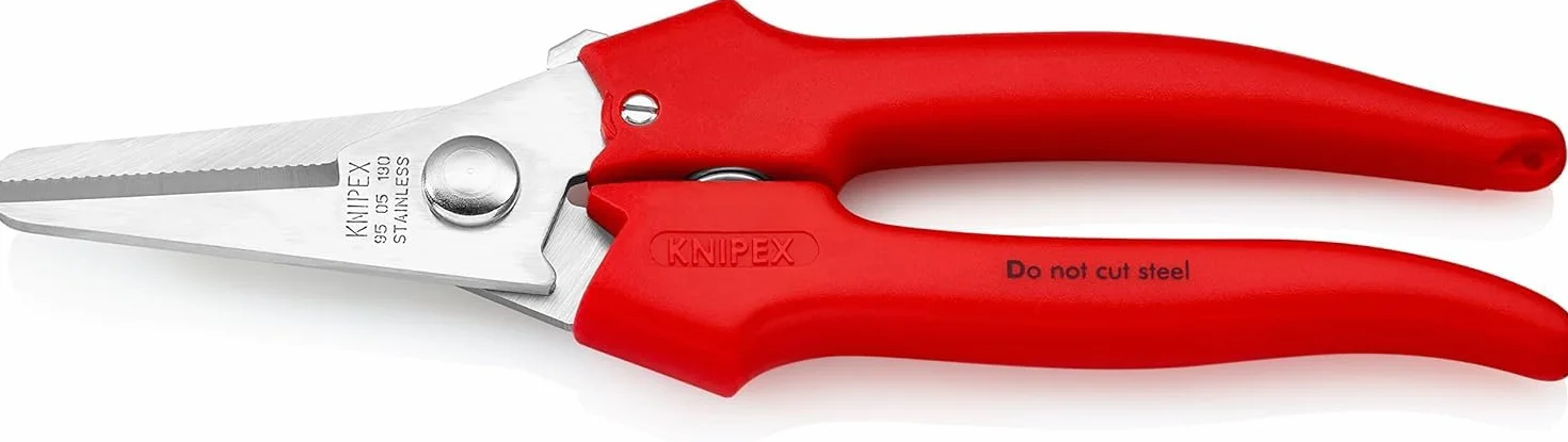 KNIPEX Tijeras universales con revestimiento de plástico 190 mm, 95 05 190