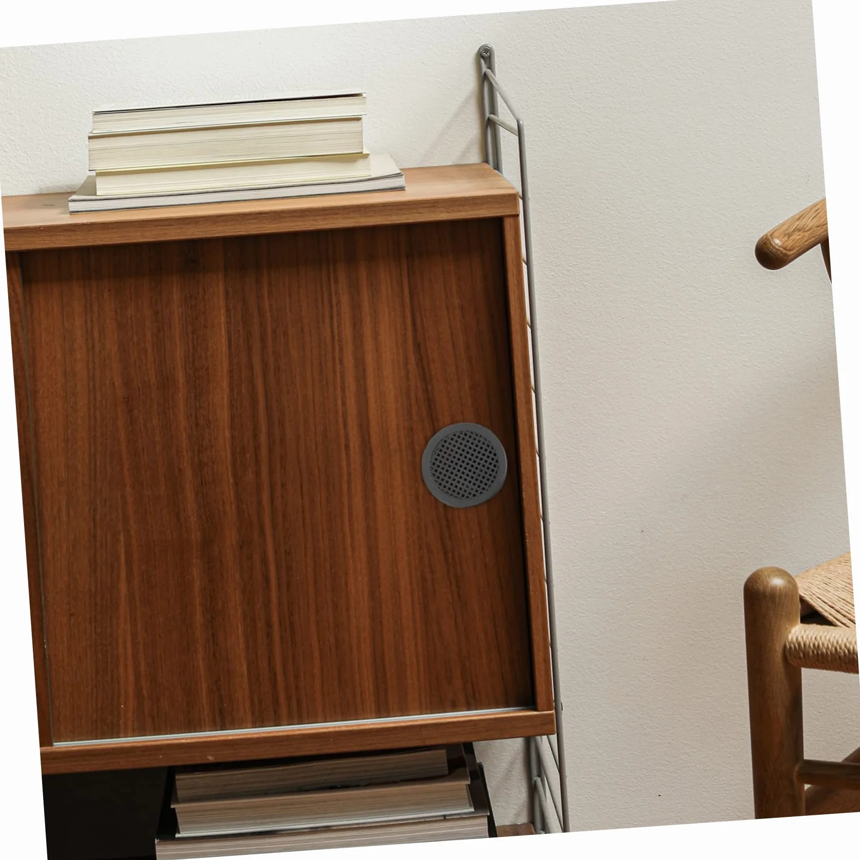 Orificio de Ventilación Redondo para Gabinete 10 Pcs Negro, Rejilla de Malla Plástica Transpirable, Protección contra Polvo y Ventilación Eficaz para Muebles y Armarios
