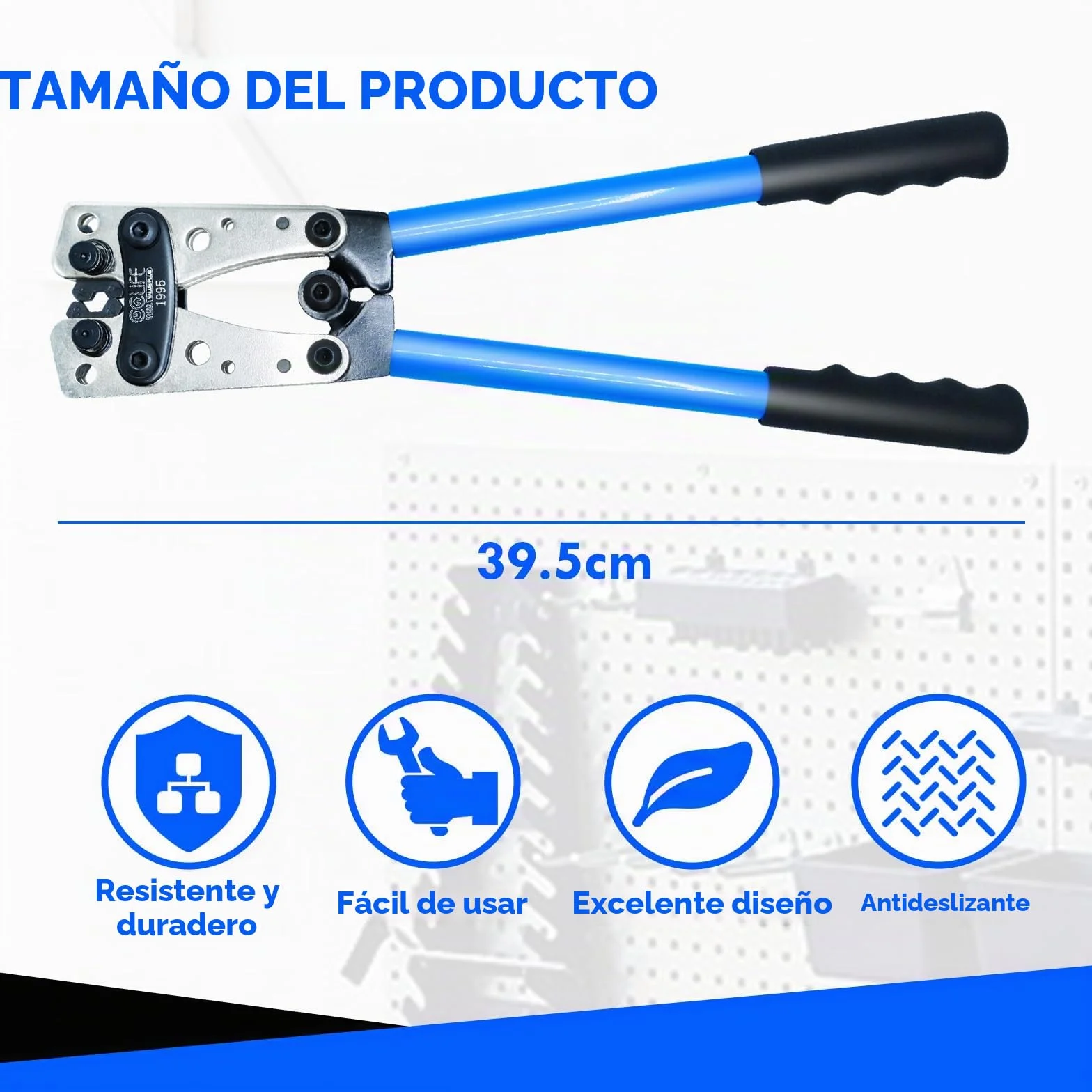 CCLIFE Crimpadora Terminales Electricos Alicates 6-50 mm² (AWG 10-0)