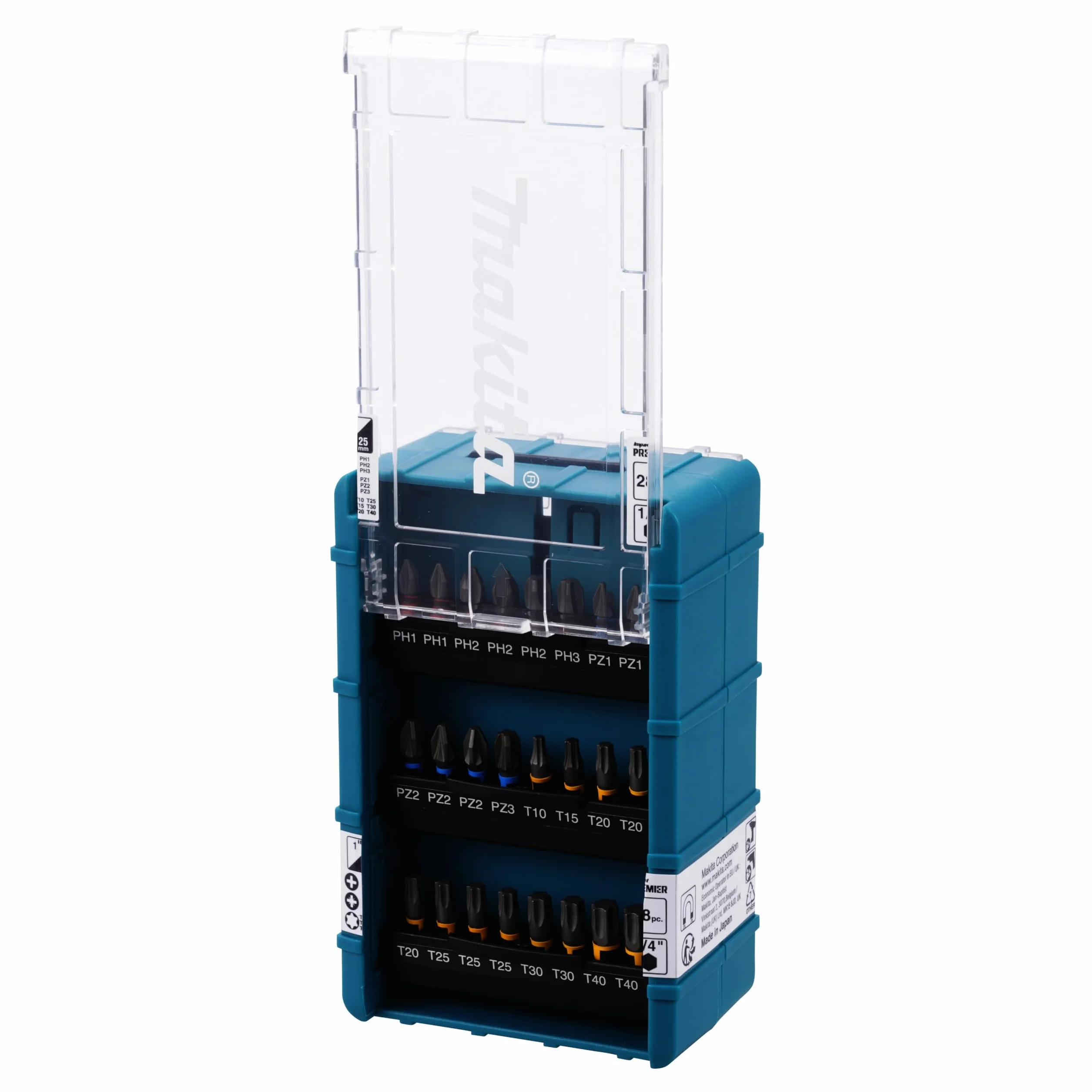 Makita E-25068 Impact Premier Juego de brocas de torsión 28 piezas