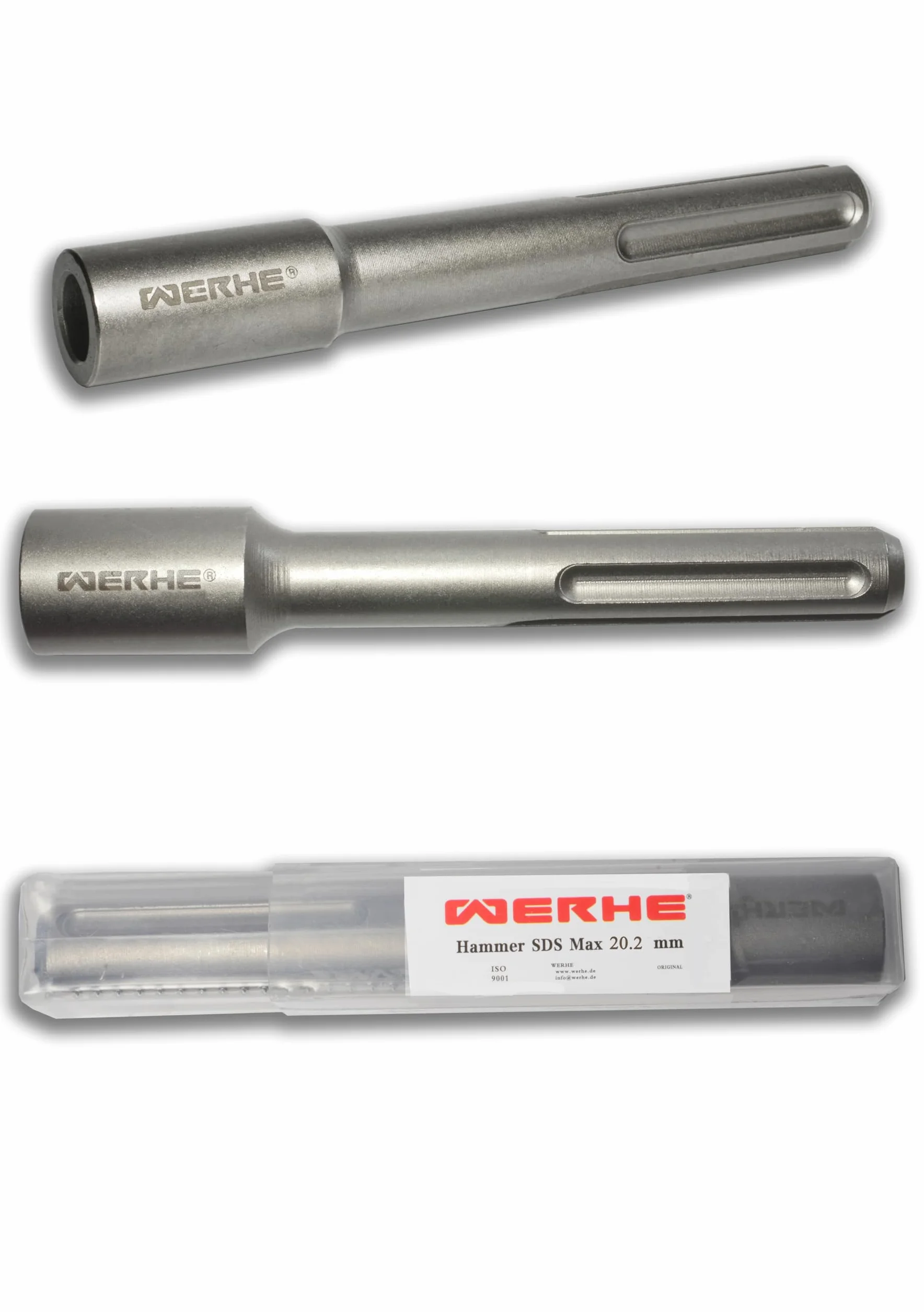 WERHE® Professional SDS Max Ø20,2mm 165x30mm Clavadora de picas para insertar picas de tierra profundas Picas de tierra - Martillo perforador de picas Conductor