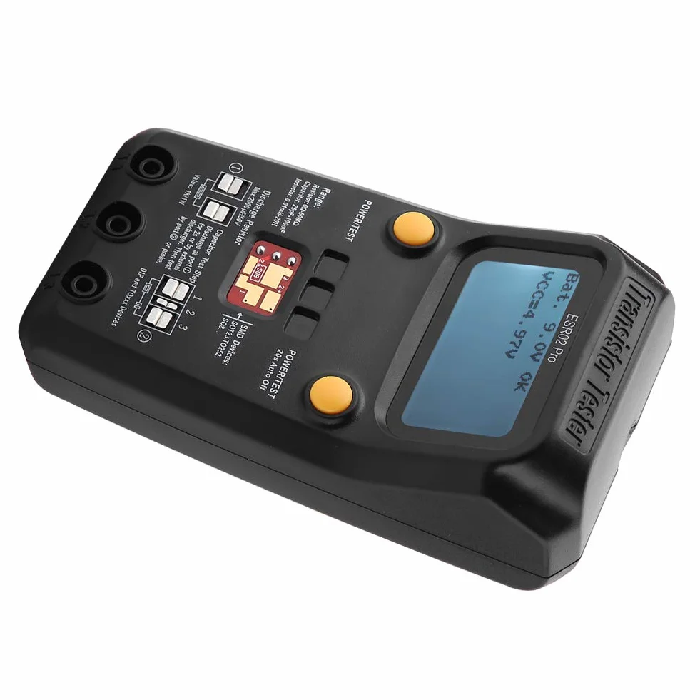 BSIDE Pro Probador de transistores digital Medidor de inductancia SMD