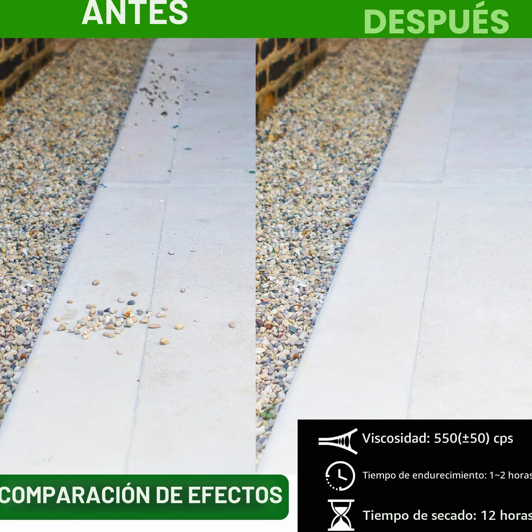 Resina Fijador Grava 1 litros, Pegamento De Grava De Resina Adecuado Para Terrazas Y Caminos JardíN, Paisajismo, Caminos De JardíN, Adhesivo pegamento No TóXico, FáCil De Usar, Durar Hasta 3 AñOs