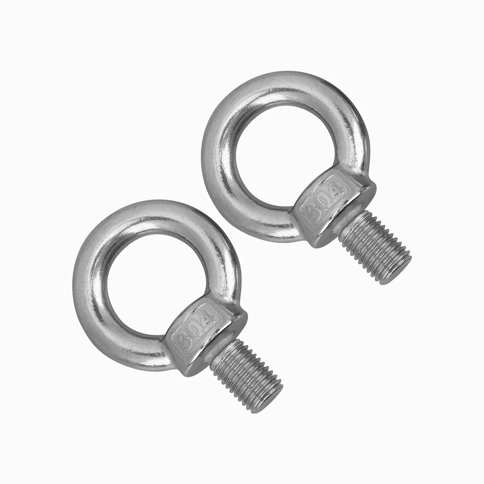 2 unids golfos de acero inoxidable M16 M20 macho anillo de elevación perno de ojo maquinaria pesada hombro anillo de elevación pernos de ojo (M20)