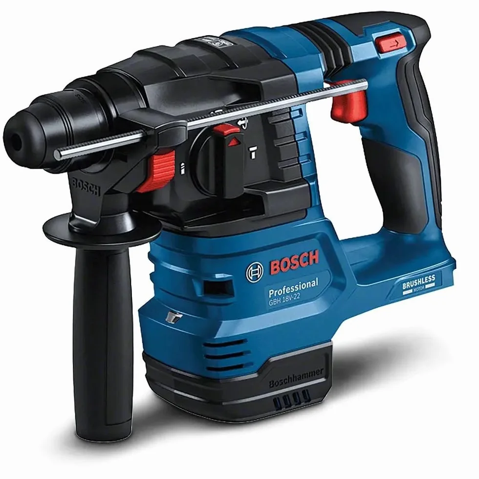 Bosch Professional 18V System martillo perforador a batería GBH 18V-22 (con SDS plus, ideal p. orificios 6-10 mm, KickBack Control y Vibration Control, sin bat./cargador)