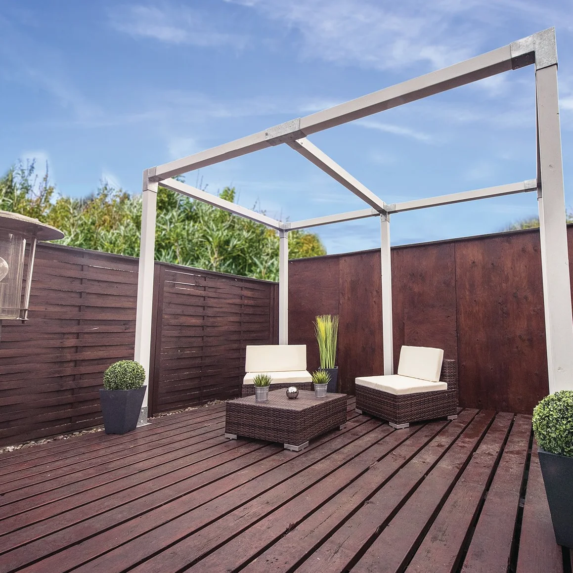Connex HV4244 - Esquina doble para postes (madera, 90 x 90 mm)