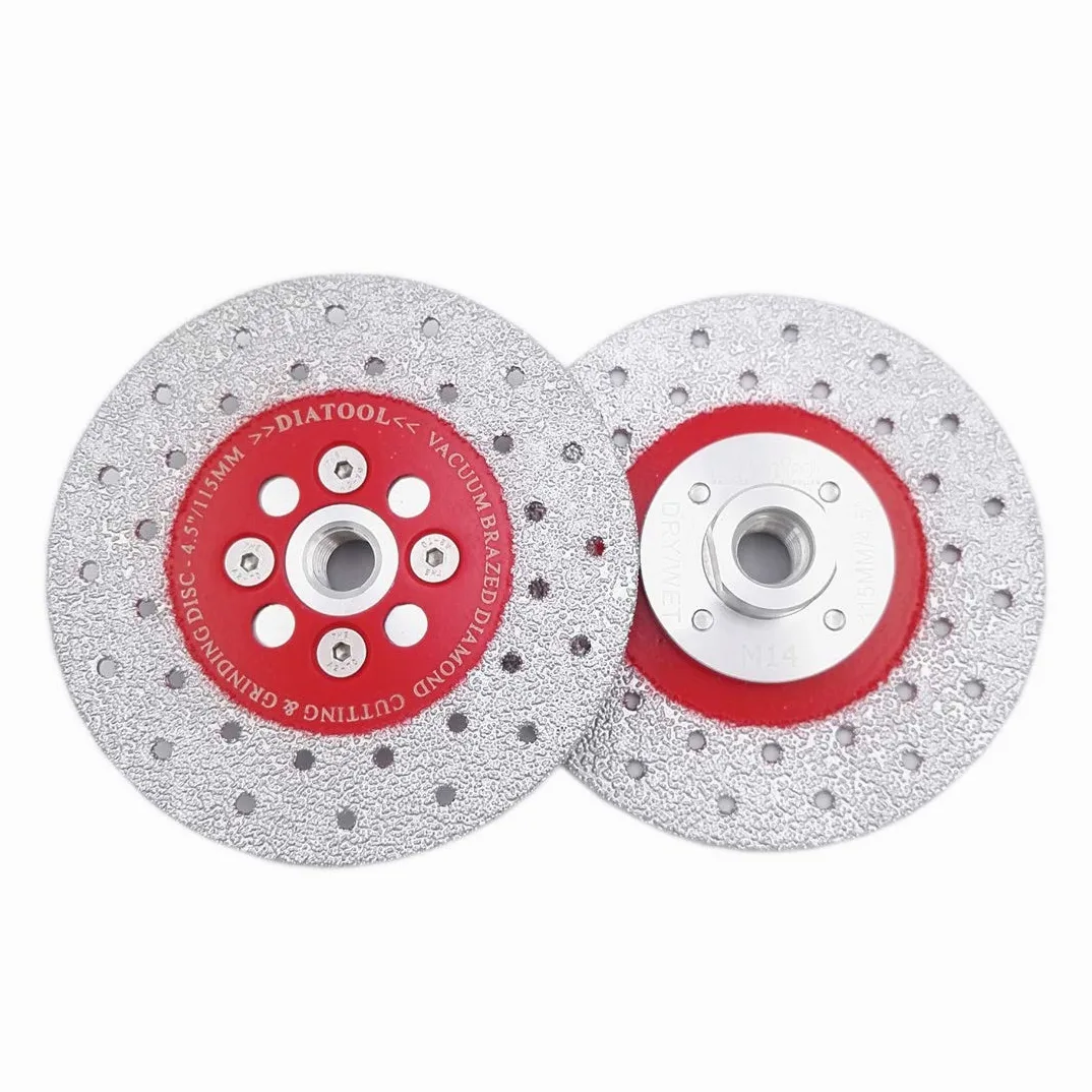SHDIATOOL Disco Diamante 2 Piezas 115mm Hoja de Sierra Doble Lado para Corte y Esmerilado Piedra Granito Mármol Azulejo